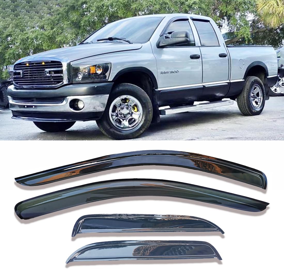 Rain Guards for 2002-2008 Dodge Ram 1500 Window Vent Deflector