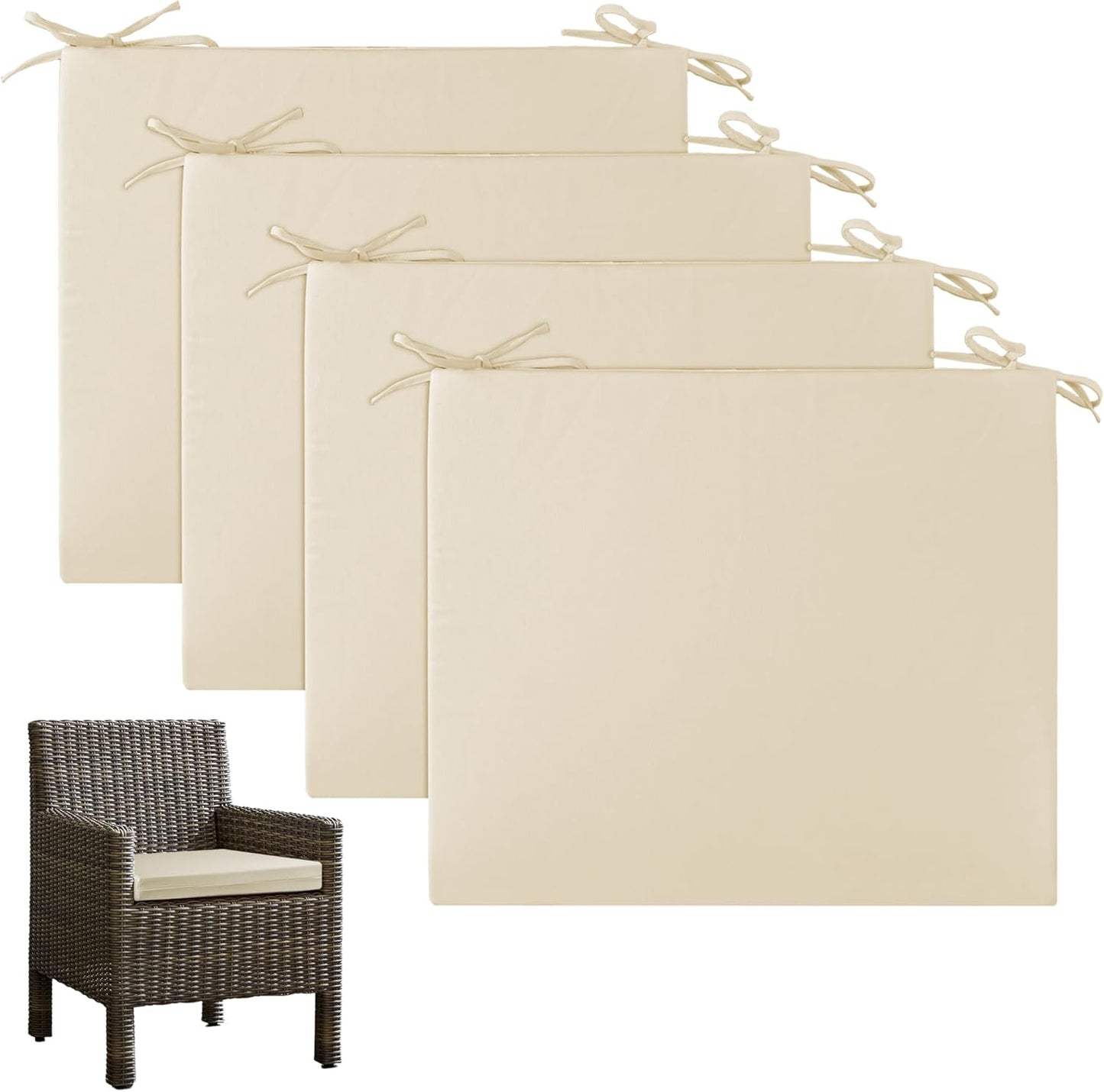 UNIKOME Outdoor Chair Cushions Pack of 4 for Comfort & Style