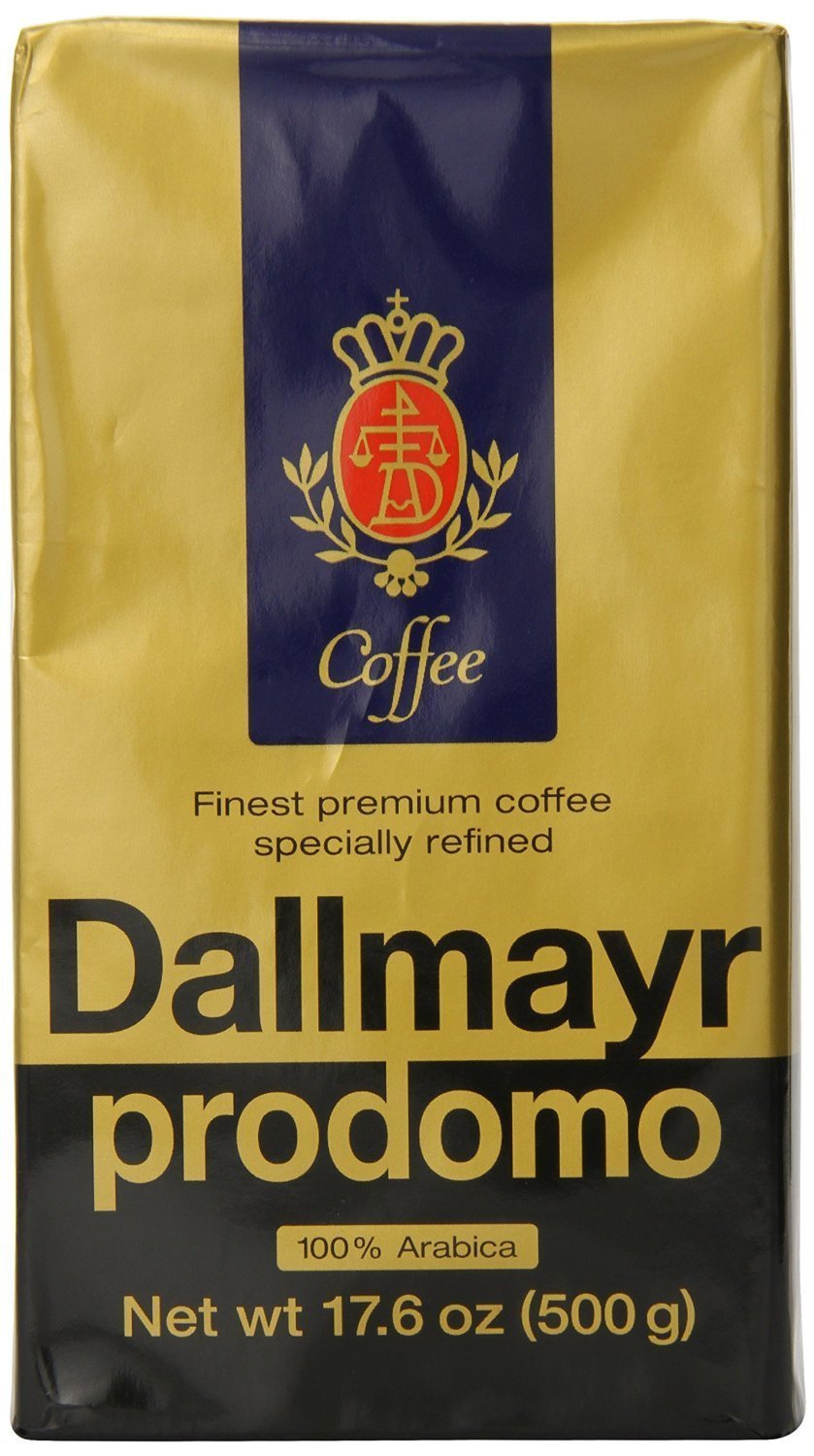 Dallmayr Gourmet Coffee Prodomo Ground 17.6-Ounce Vacuum Packs