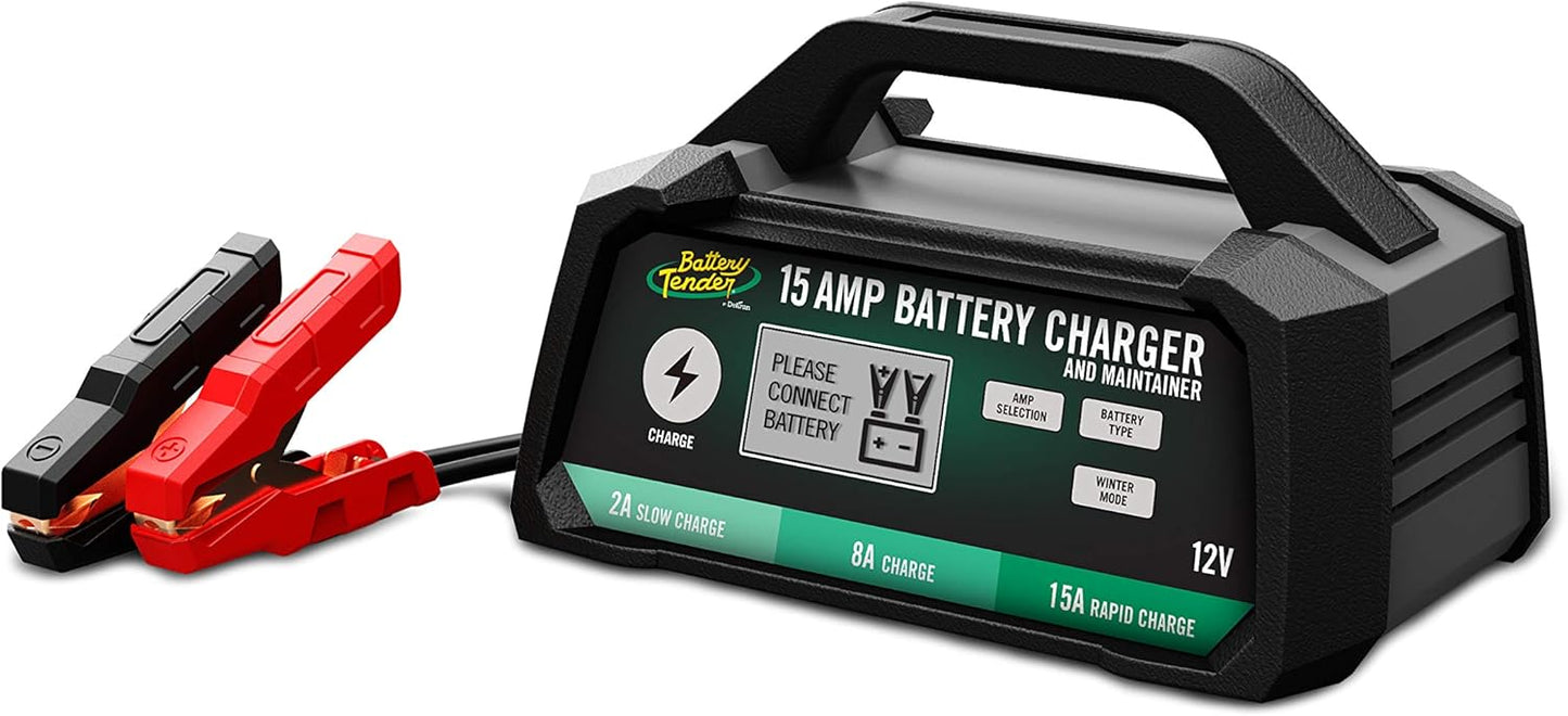 15 AMP Battery Tender - Selectable Chemistry - LCD Display