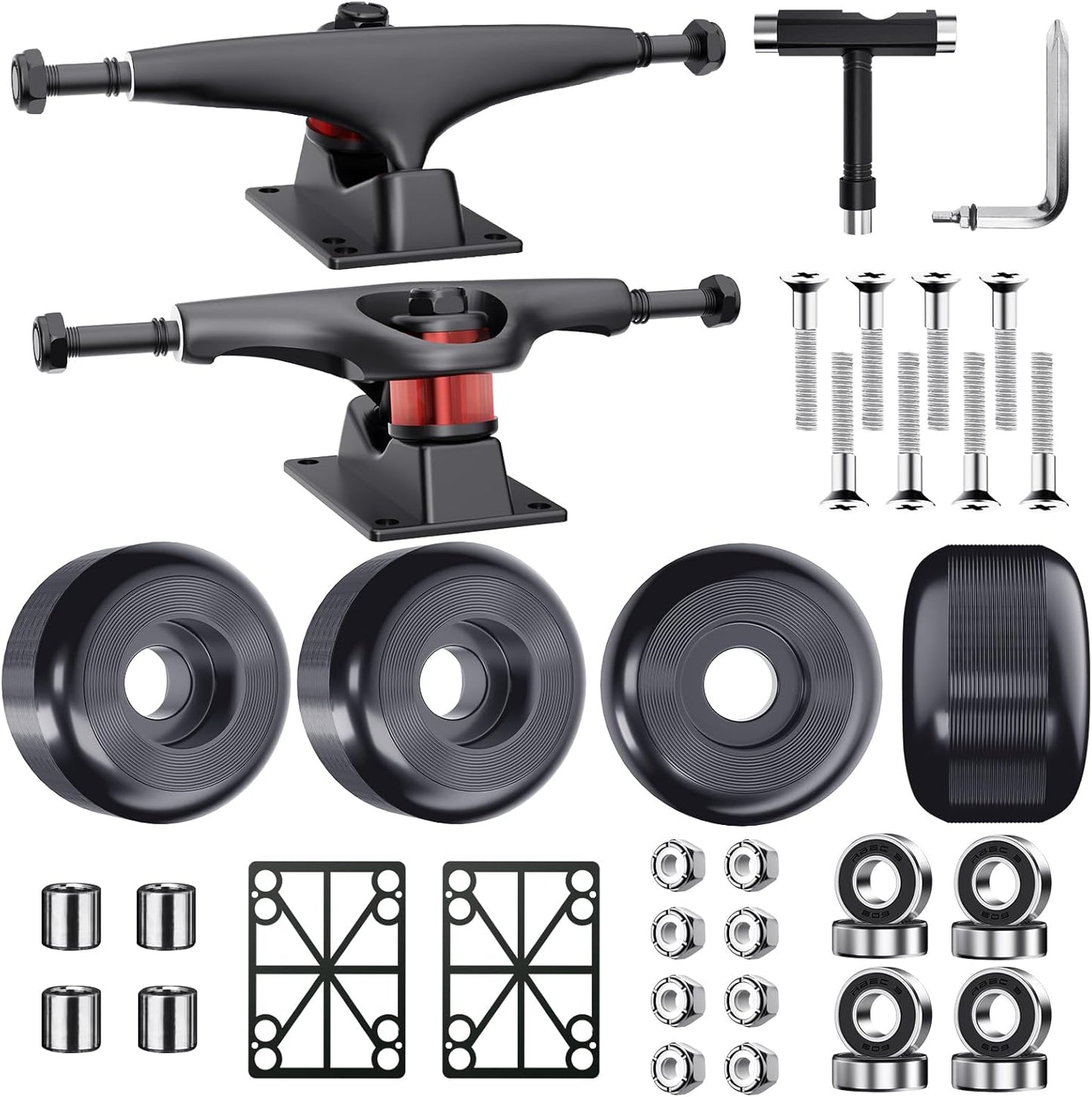 Jizmo Skateboard Trucks and Wheels Set for 7.75-8 in Decks