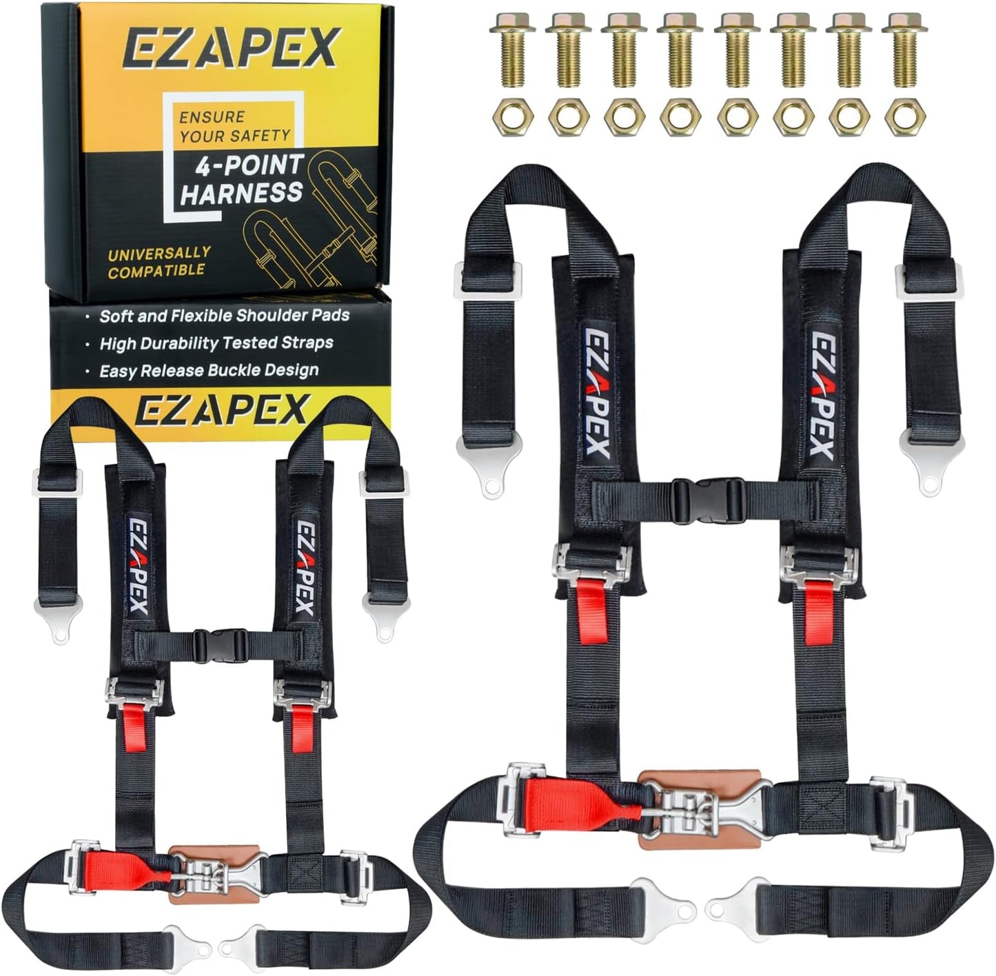 4 Point Harness with 2 Inch Straps for UTV Off-Road Use