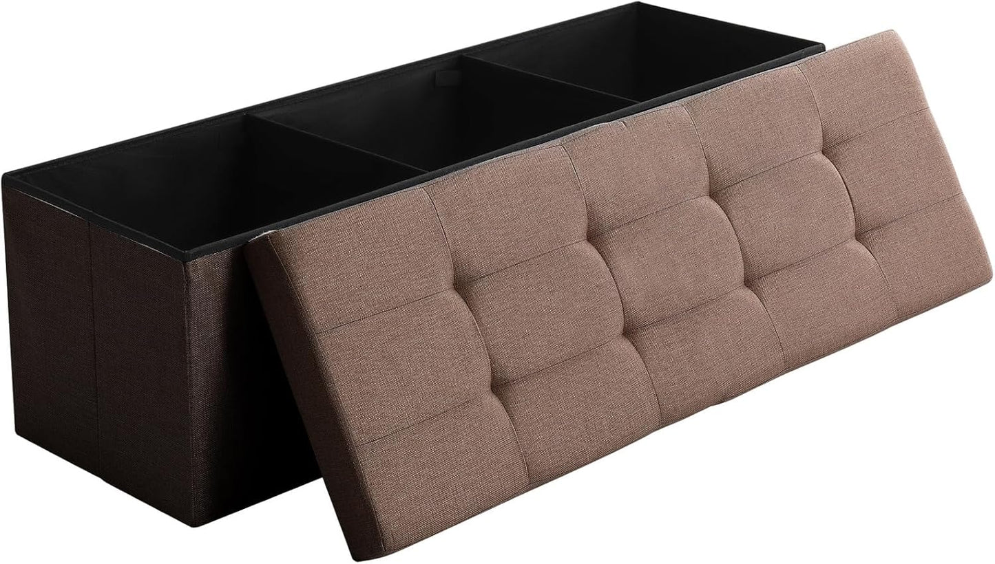 CUYOCA 45.3 Inches Storage Ottoman Bench for Stylish Spaces