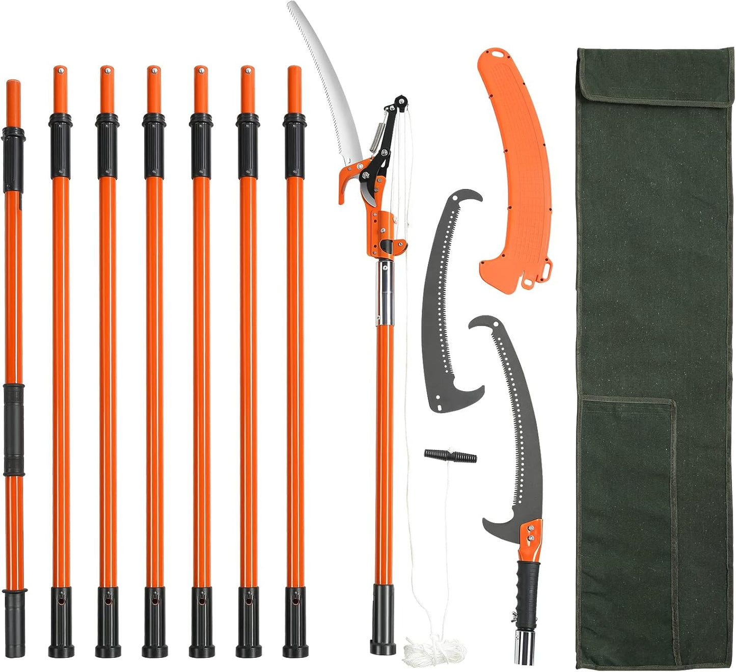 VEVOR Manual Pole Saw for High Branch Trimming Tasks