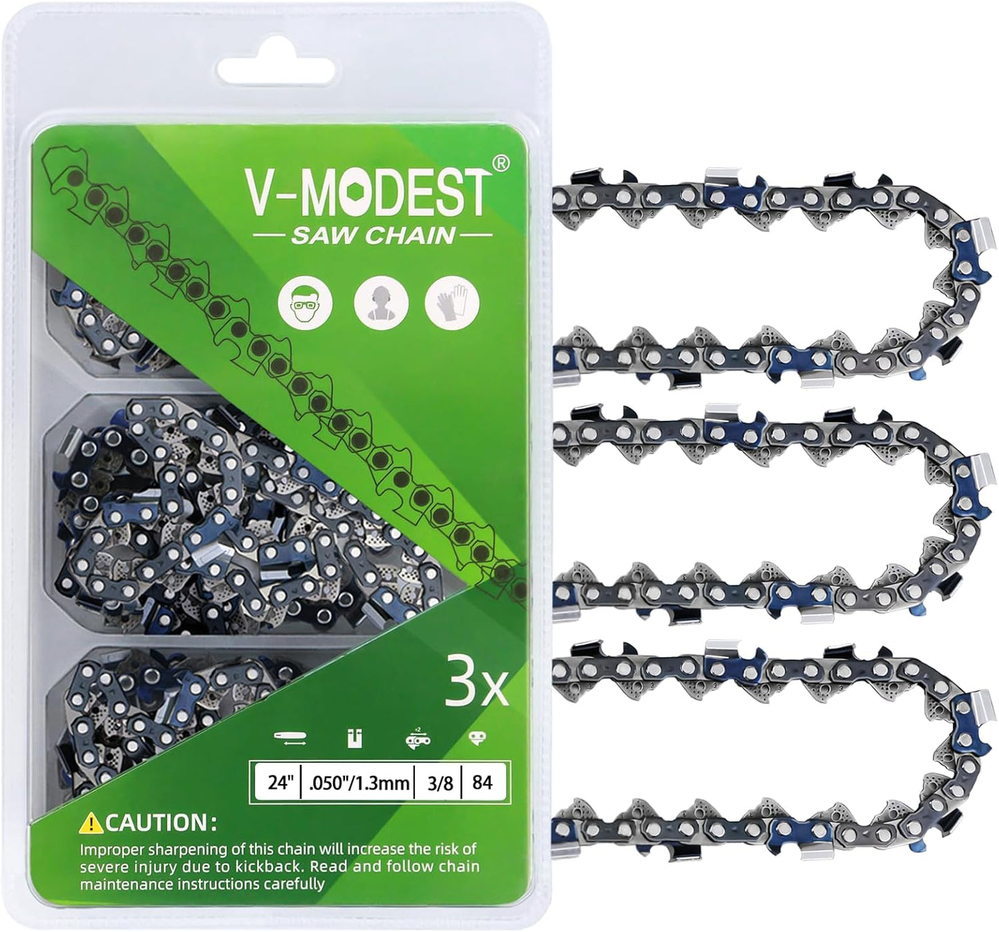 3 Pack 24 inch Pro Chainsaw Chain for Husqvarna and Stihl