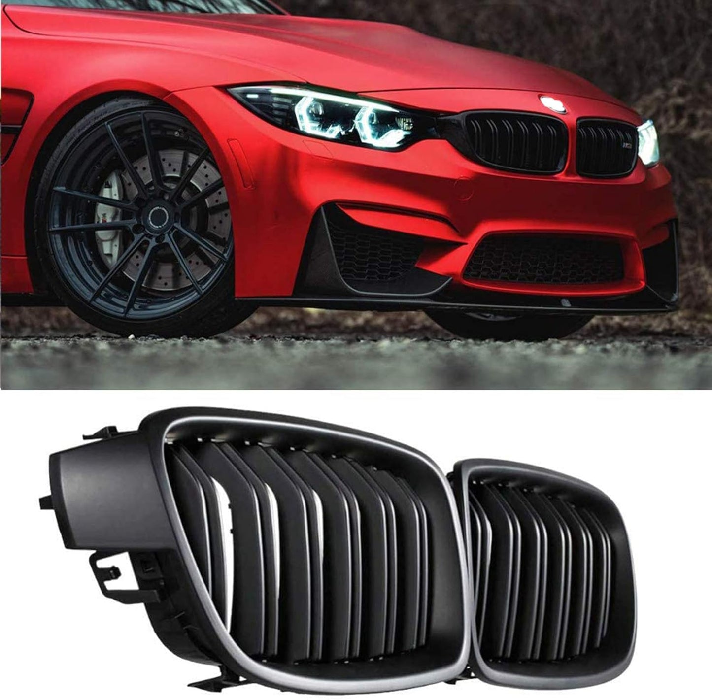 F30 Grill Black Kidney Grille for 2012-2018 BMW 3 Series Models