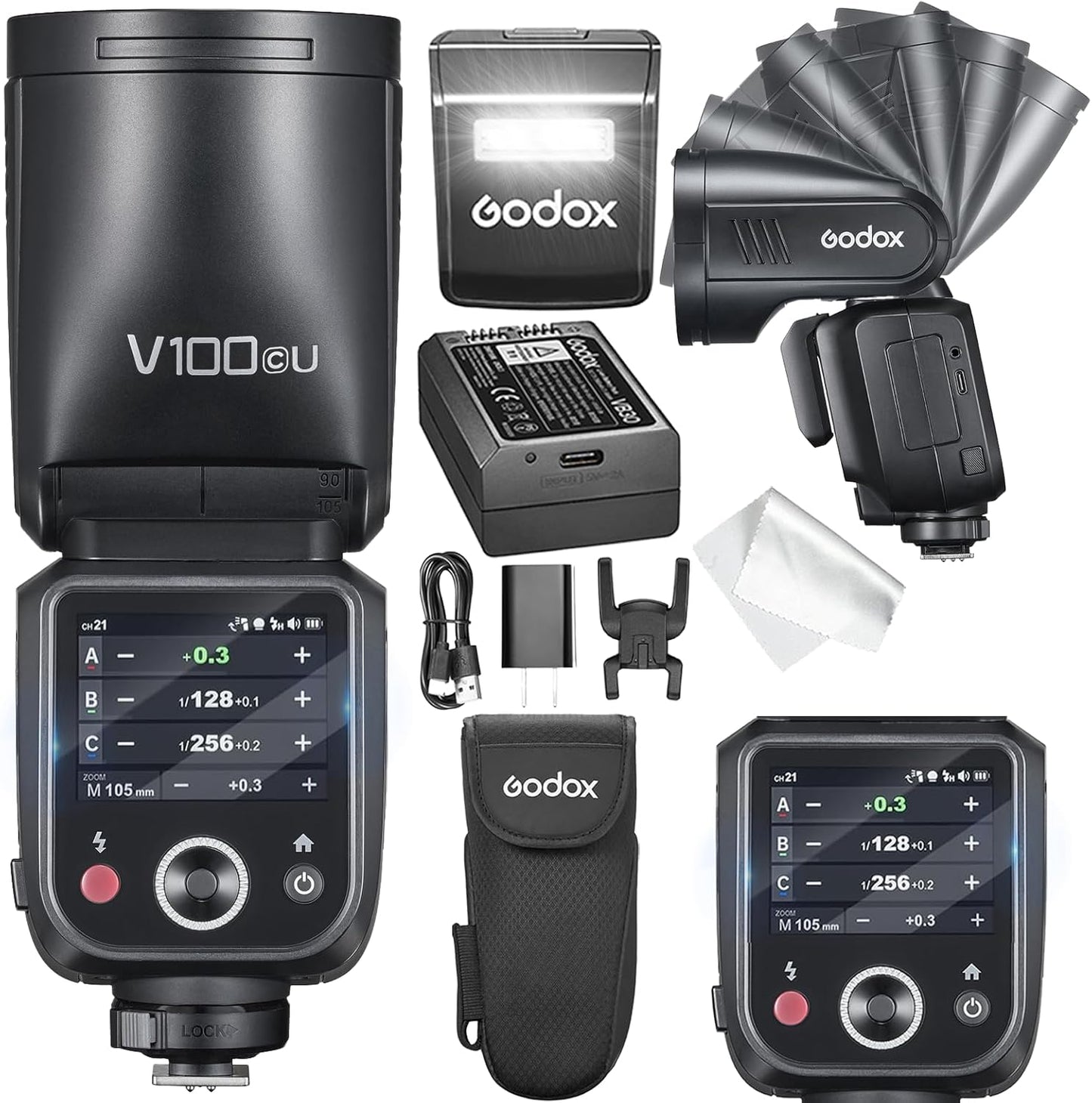 GODOX V100 C Flash for Canon - 100Ws TTL with Touchscreen Control