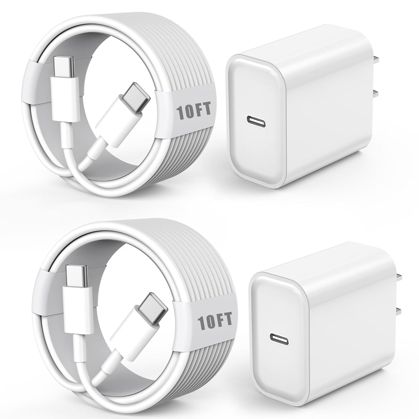USB C Charger for iPhone 16 Fast Charging with Long Cables