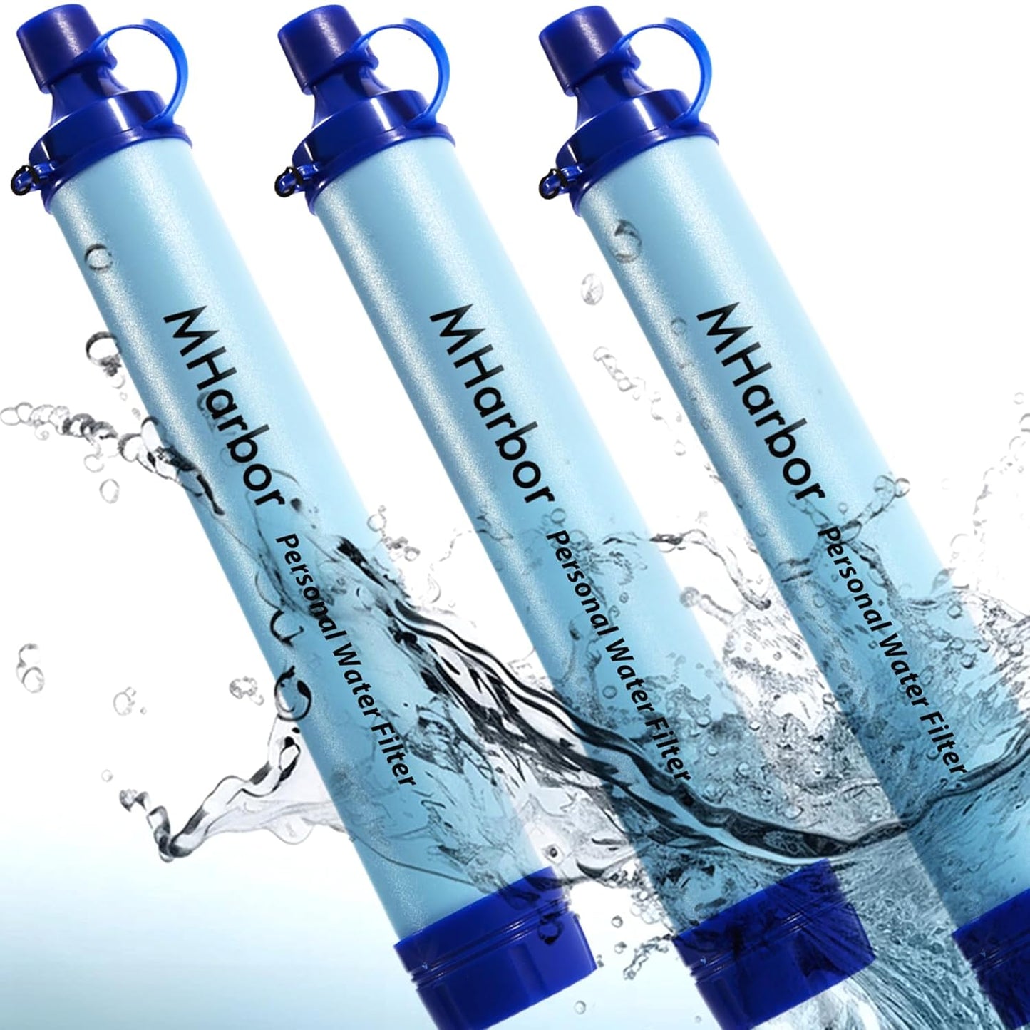 MHarbor Water Filter Straw 3-Pack: Ultimate Portable Gear