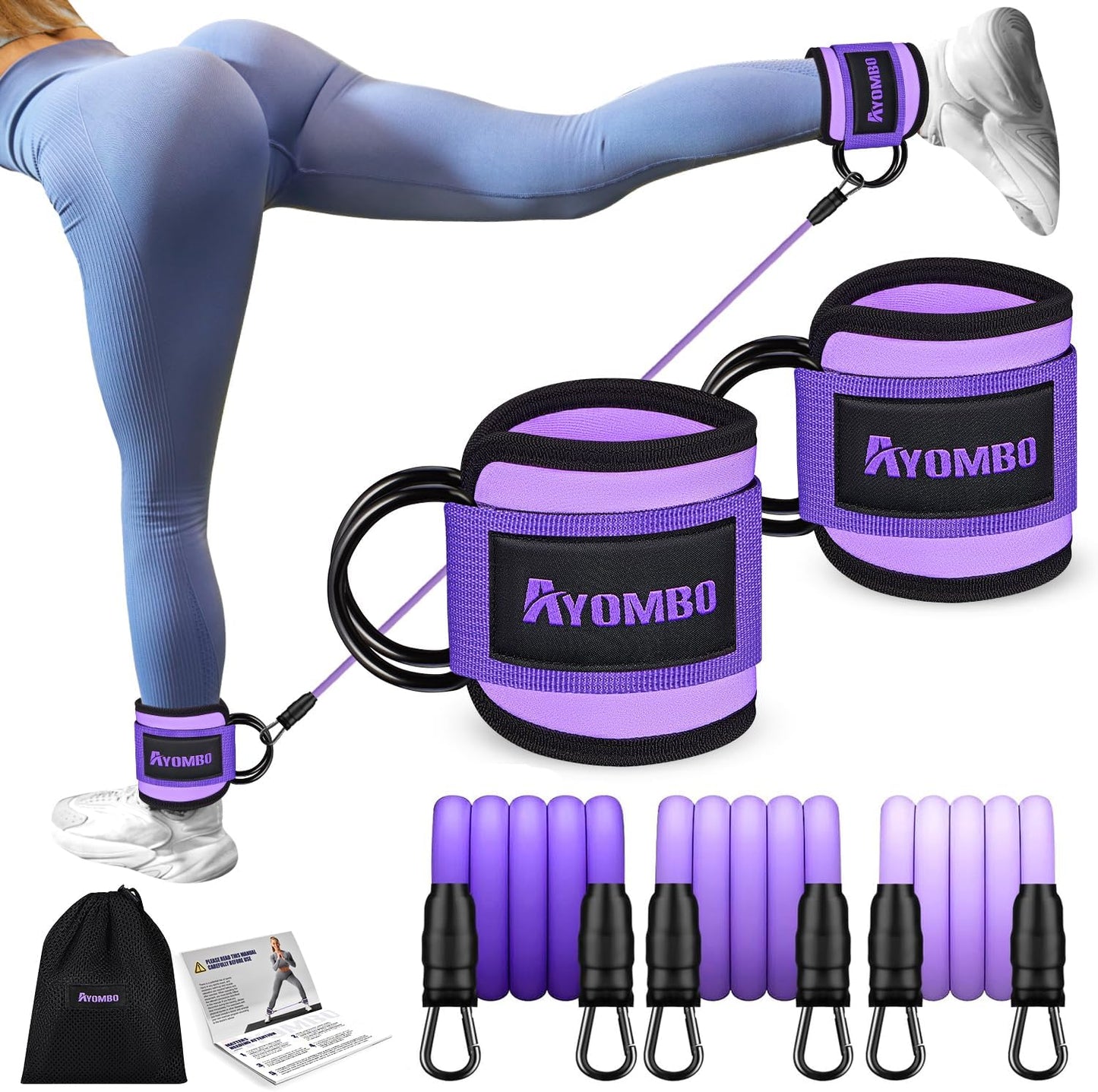 Women's Ankle Resistance Bands Set - Lift & Shape