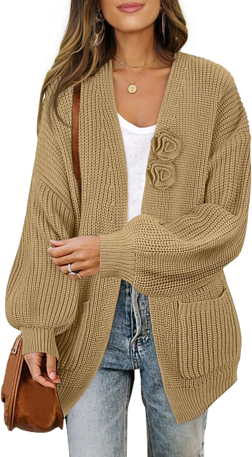 MEROKEETY Women's Open Front Chunky Cardigans Review