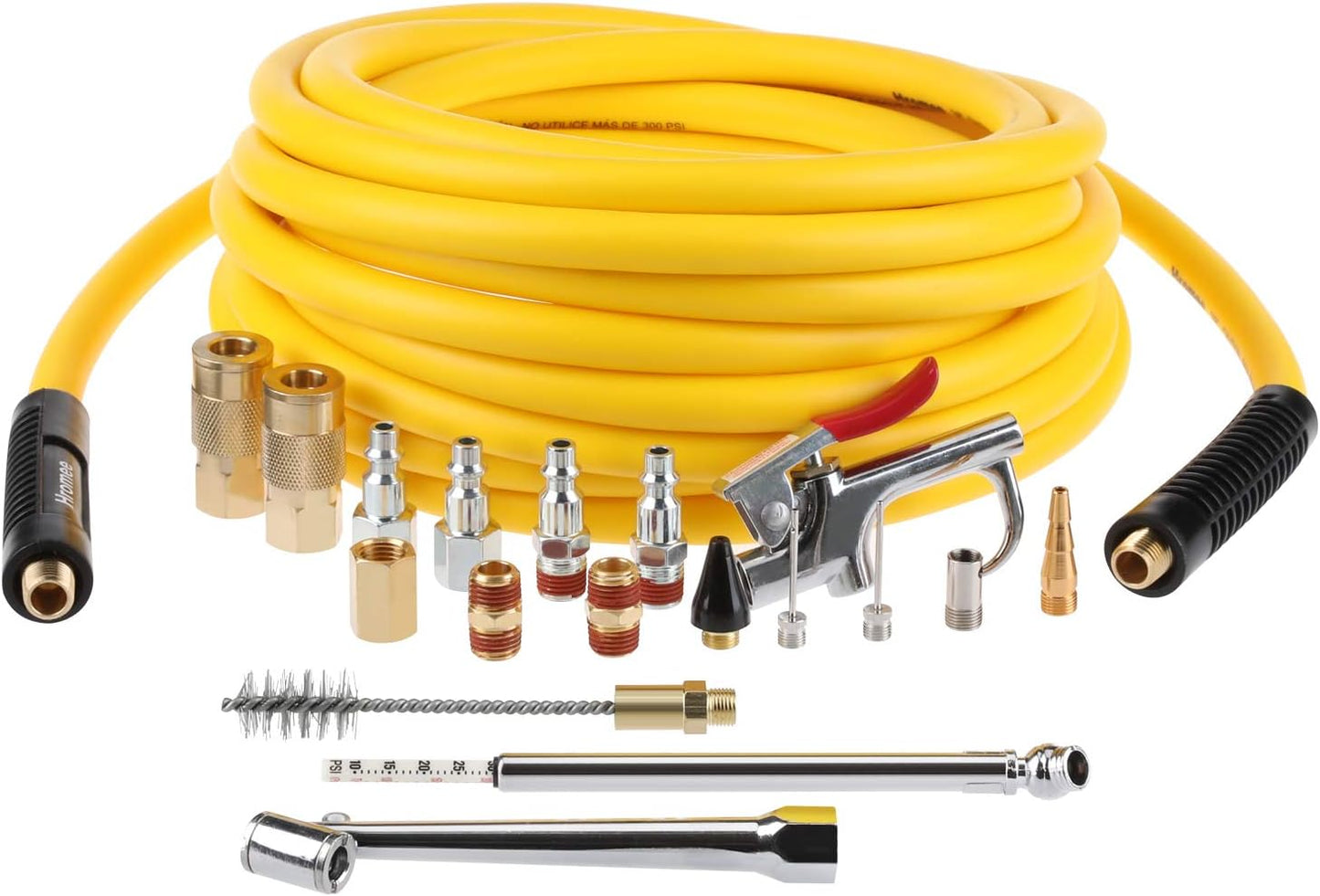 Hromee 19pc Air Compressor Kit: 25FT Hose & Quick Connects