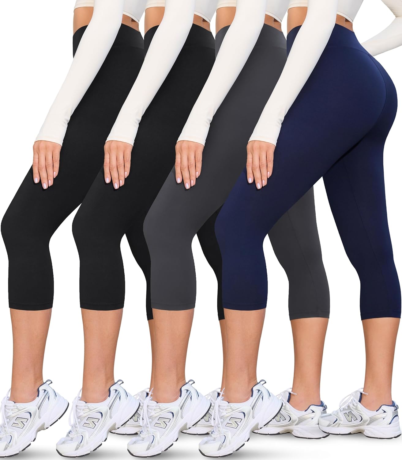 VALANDY Creamlush Capri Leggings for Women - Soft Yoga Pants