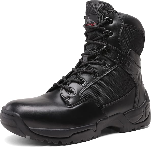 NORTIV 8 Men's Military Tactical Work Boots with Side Zipper