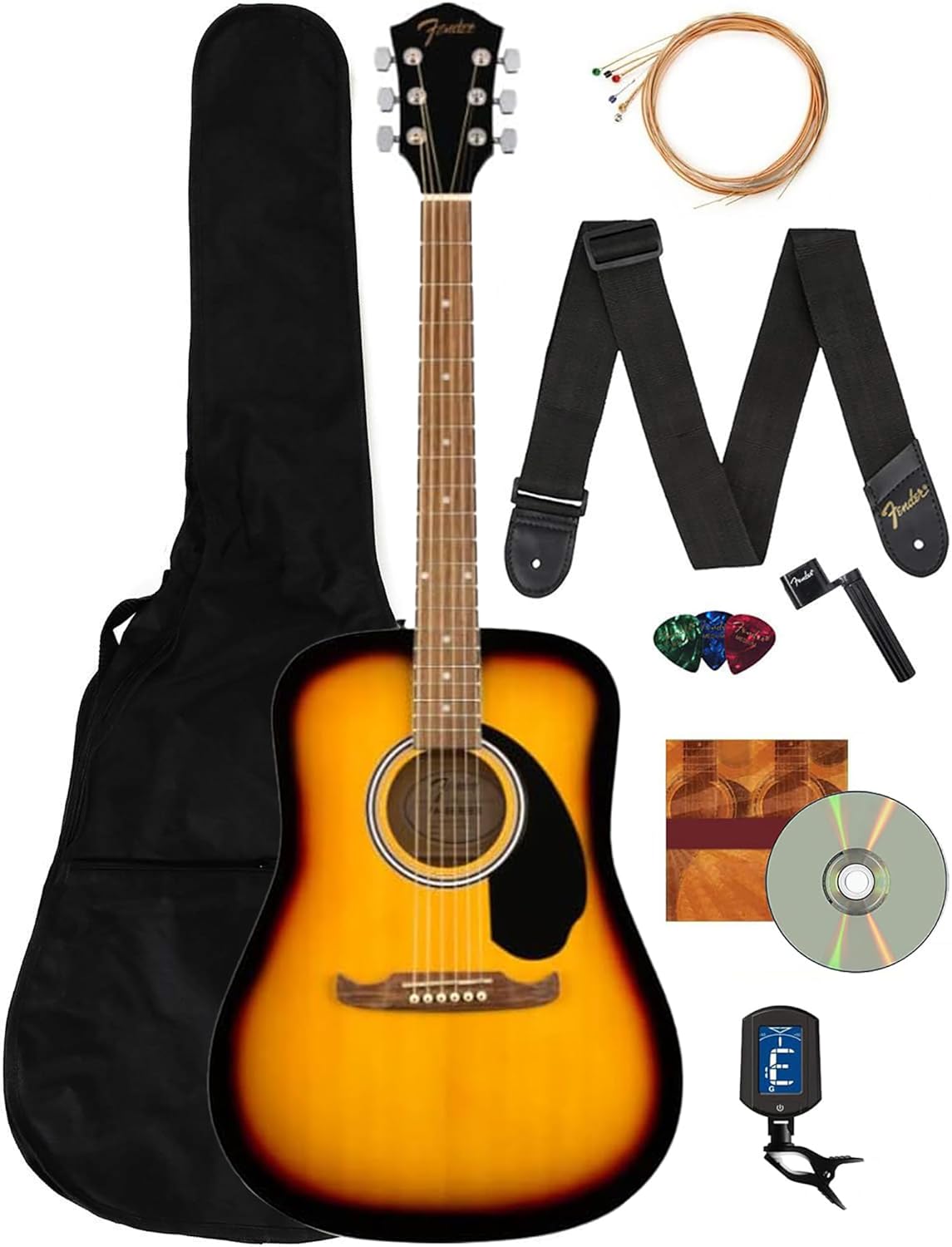 Fender Acoustic Guitar Bundle - Everything You Need