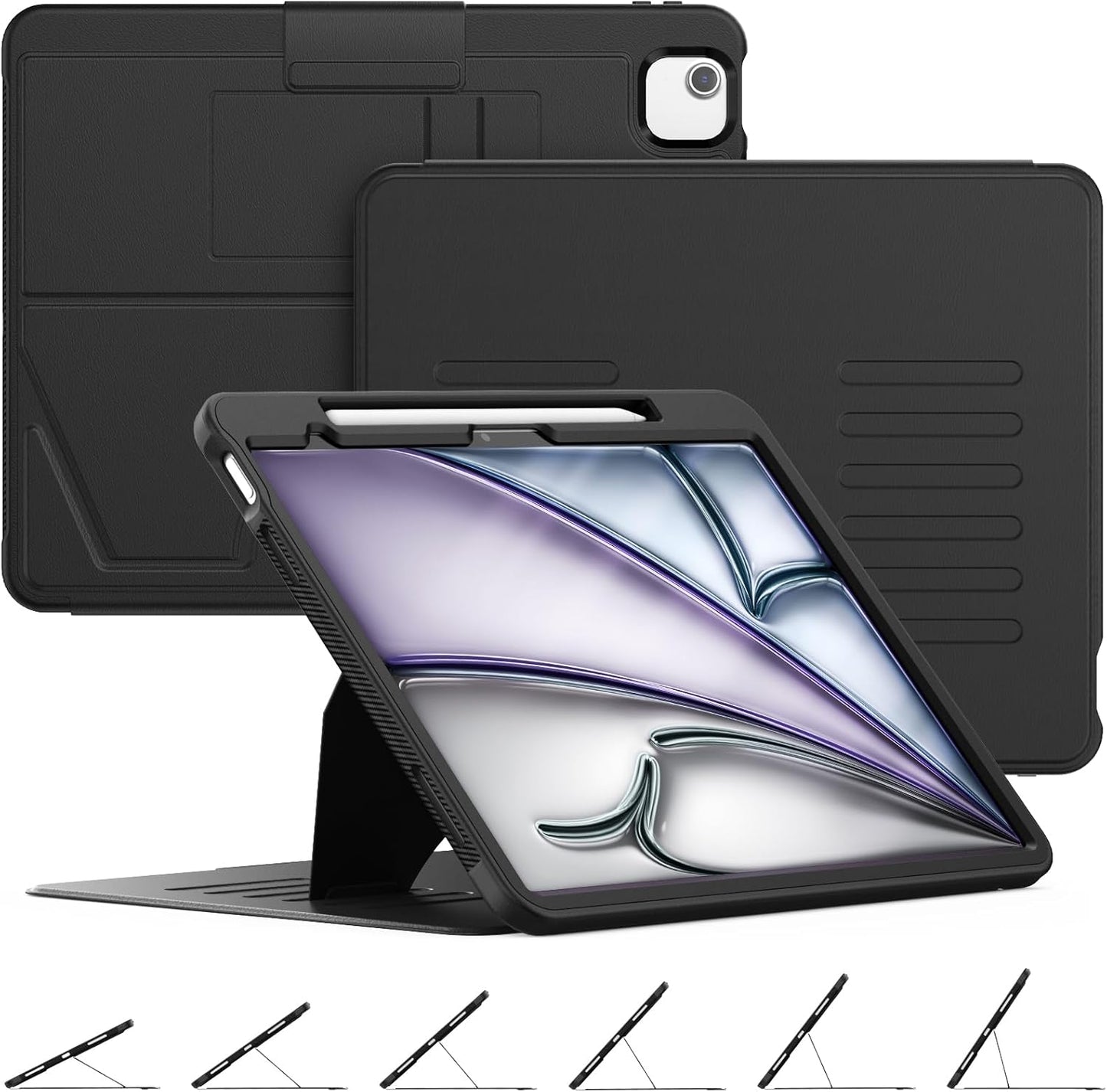 HXCASEAC Case for iPad Air 13 inch M3 M2 with Multi-Angle Stand