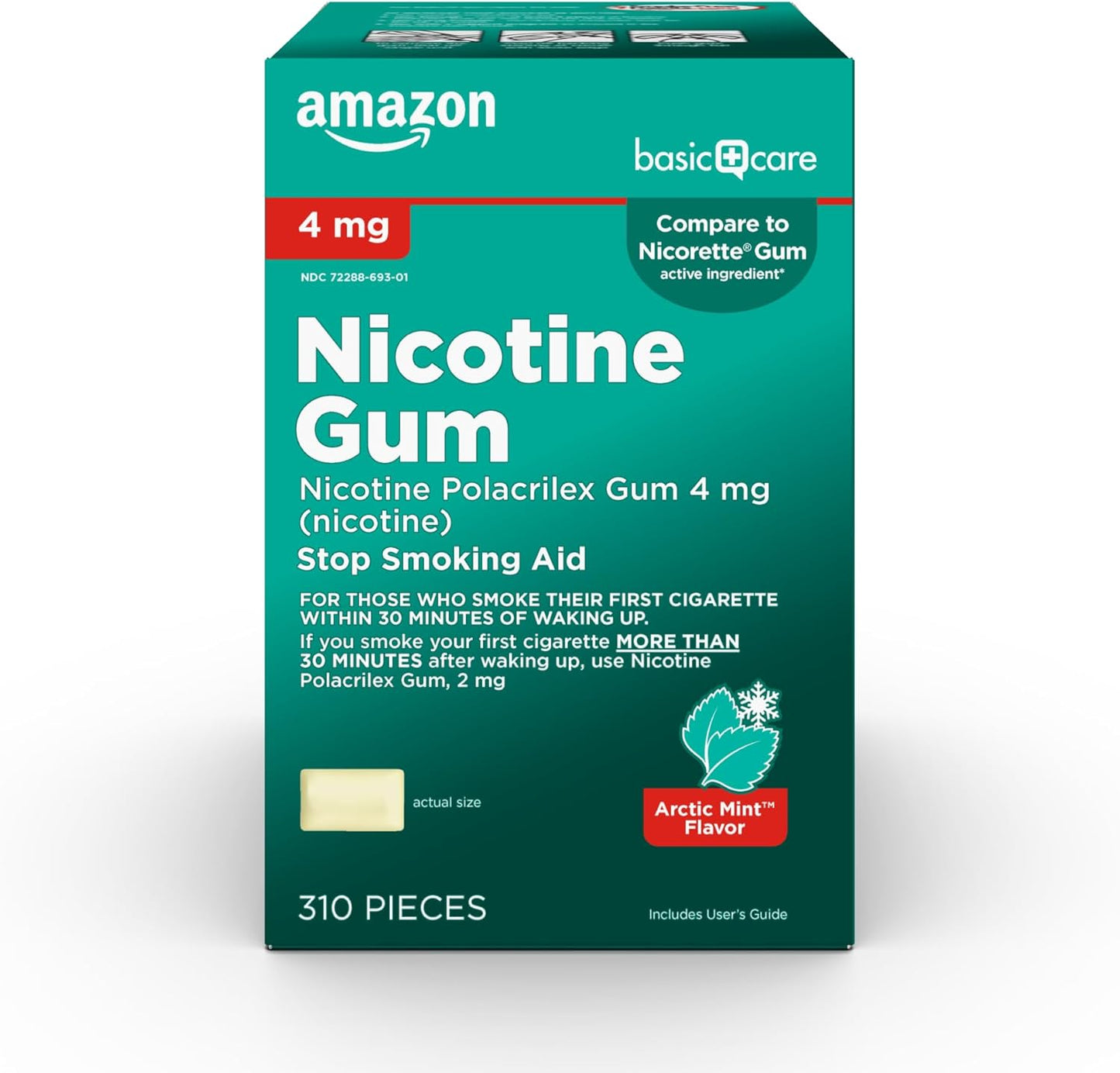 Nicotine Polacrilex Gum 4mg Mint 310 Count for Smoking Cessation