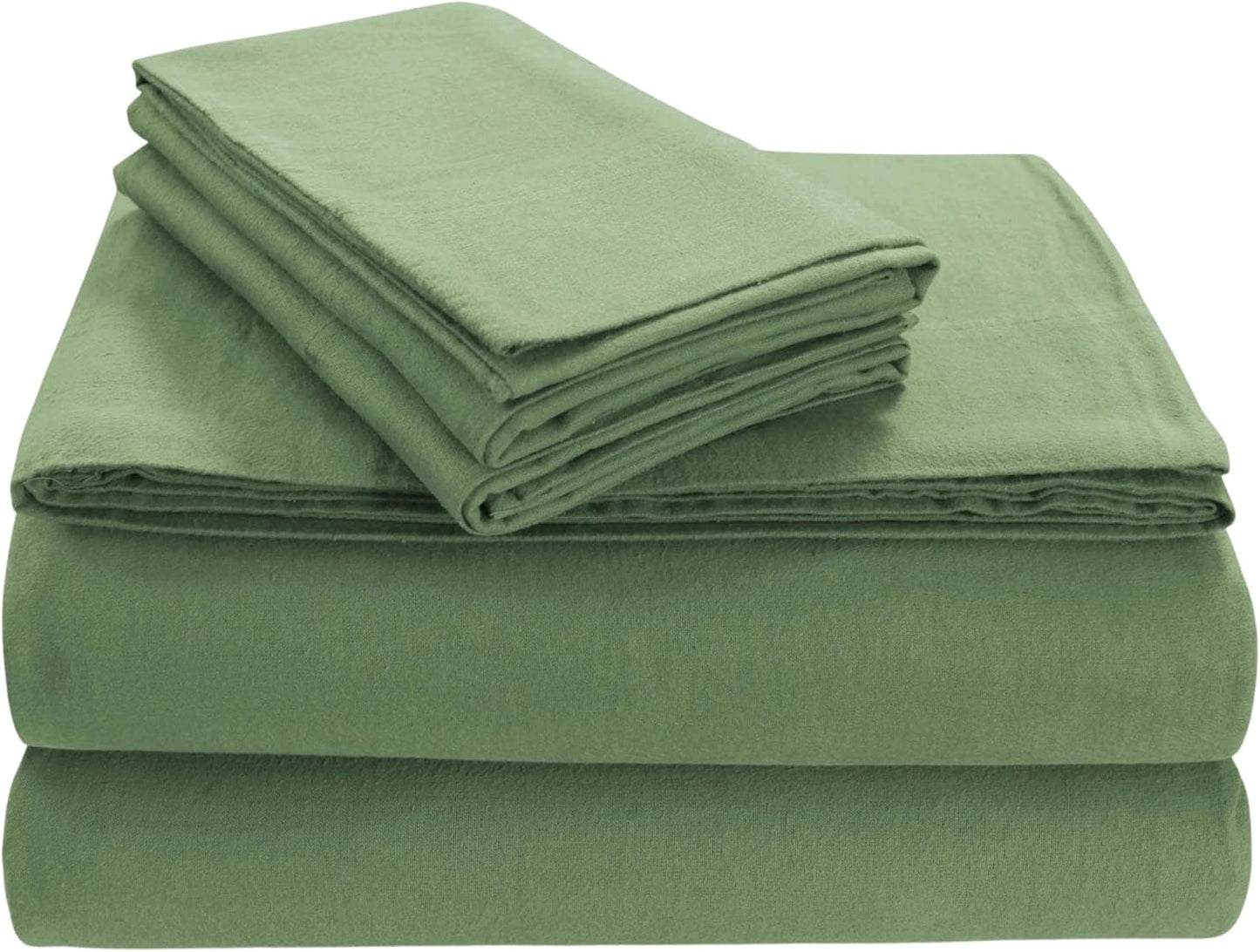 Luxury Solid Flannel Deep Pocket Sheet Set for King Size Beds