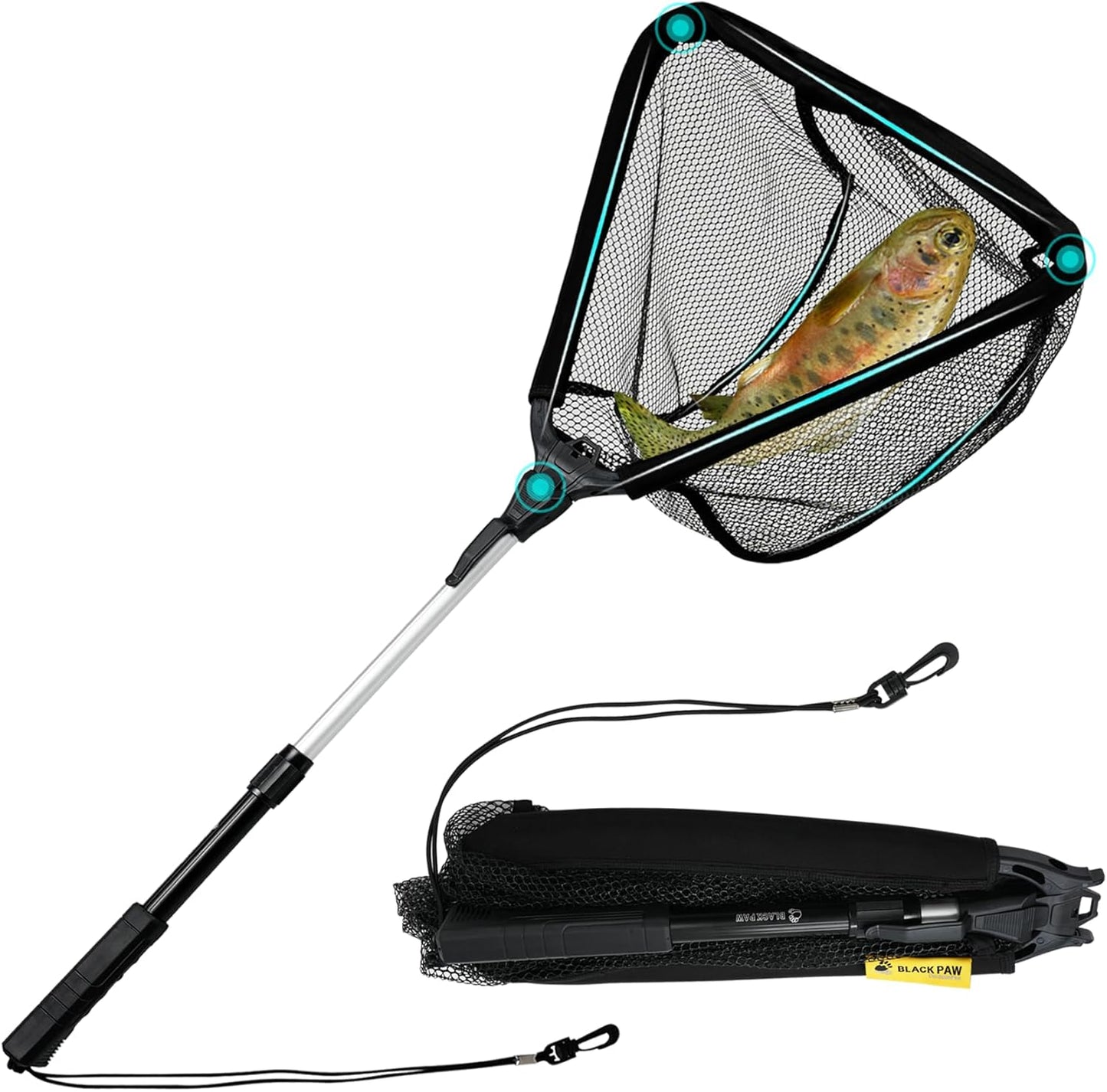Foldable Telescopic Fishing Net by Black Paw