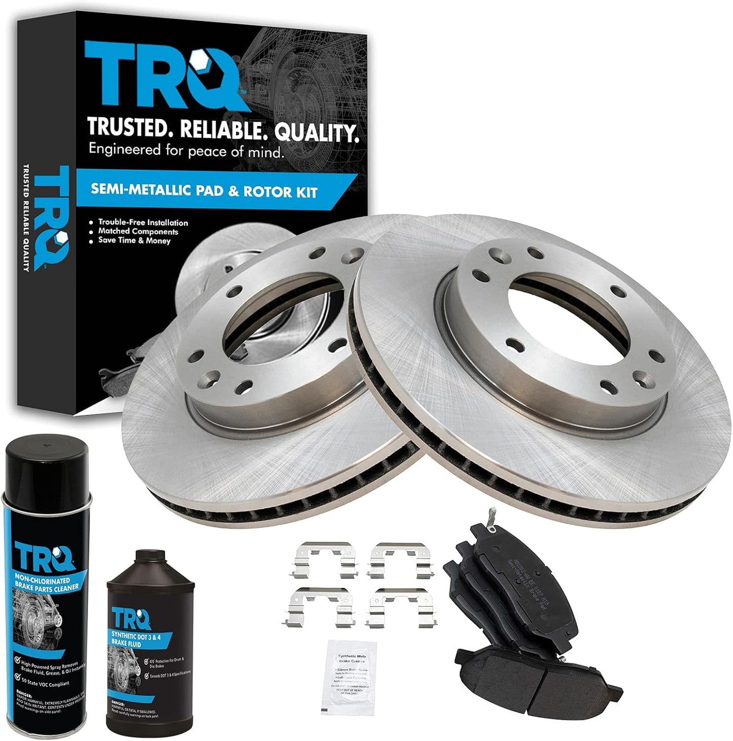 TRQ Front Brake Pad & Rotor Kit for Hyundai Entourage & Kia Sedona