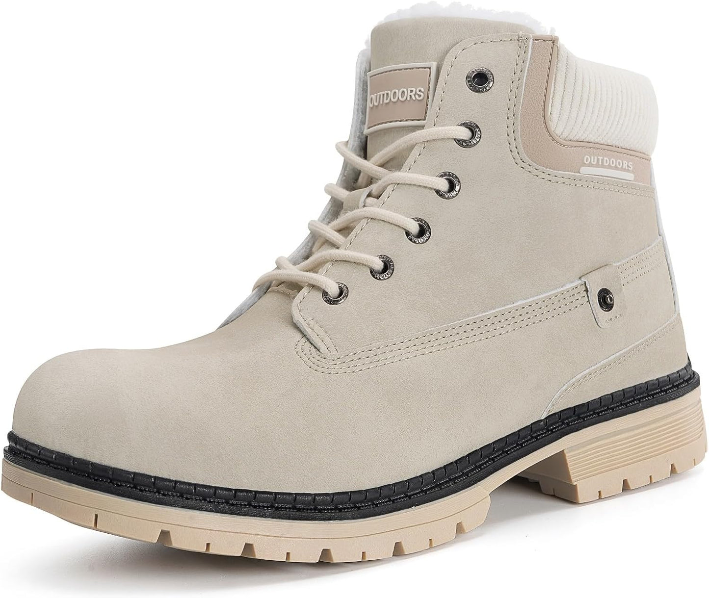 Eagsouni Mens Womens Snow Boots Warm Fur Lined Waterproof