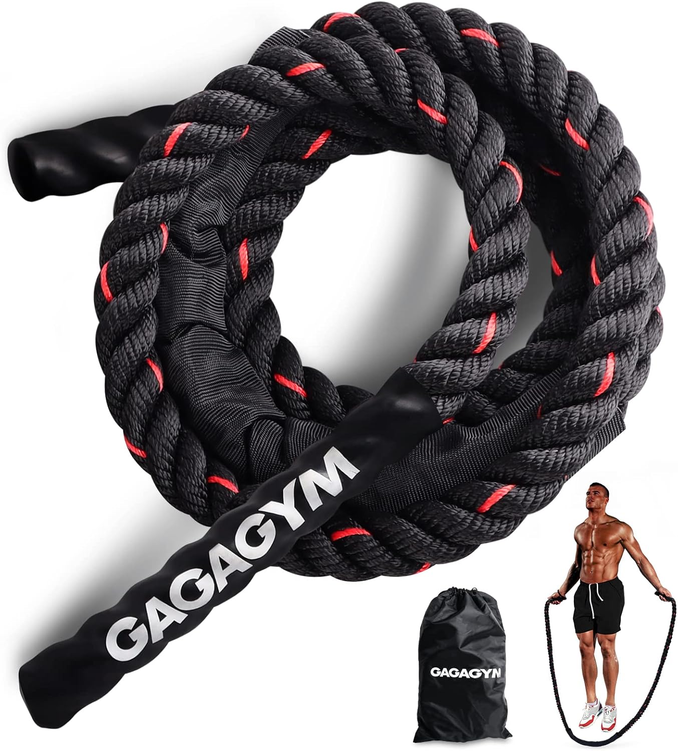 Premium 3LB Weighted Jump Rope - Intense Workout for Strength & Endurance