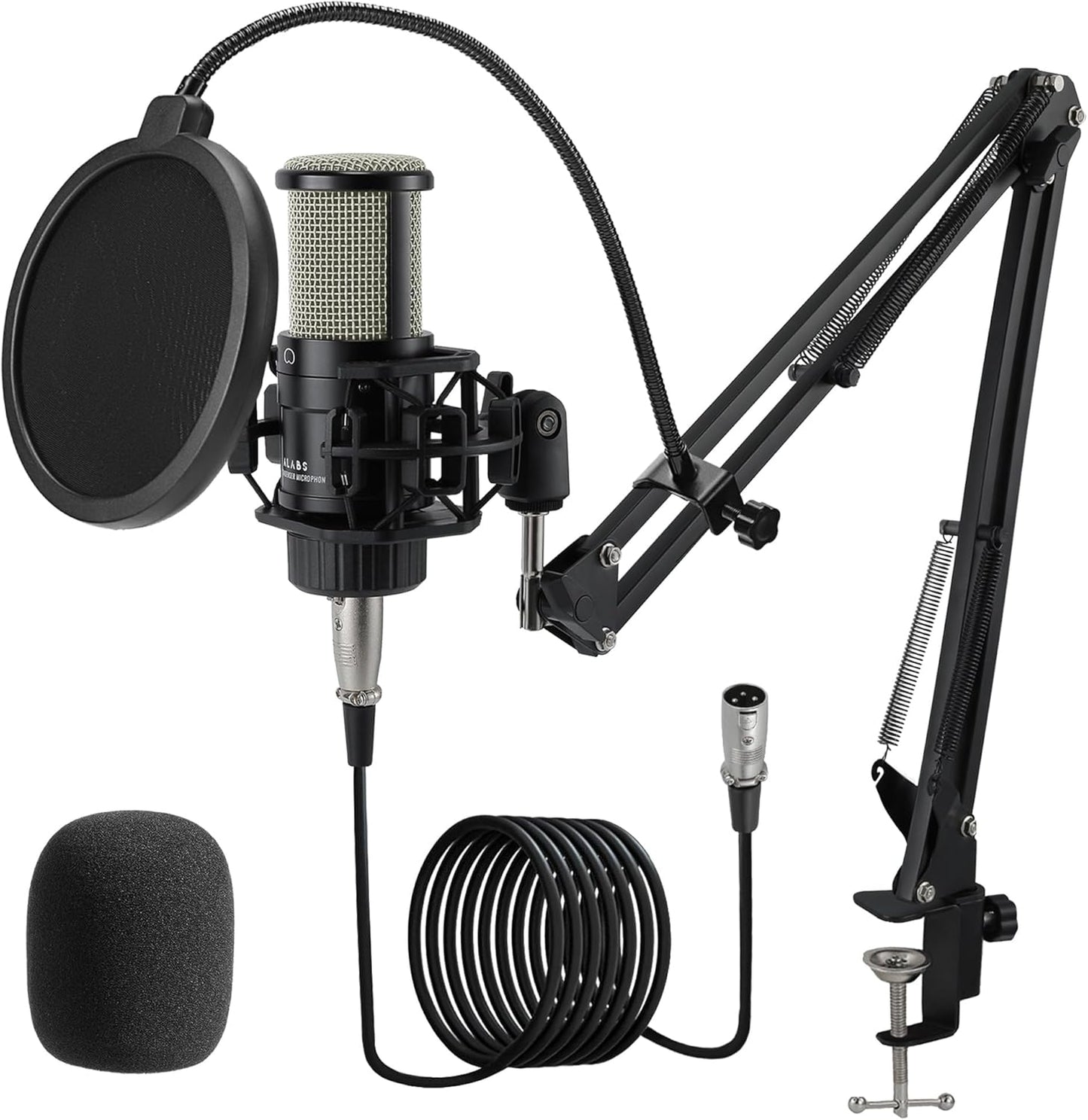 ALABS Condenser XLR Microphone Kit for Professional Recording