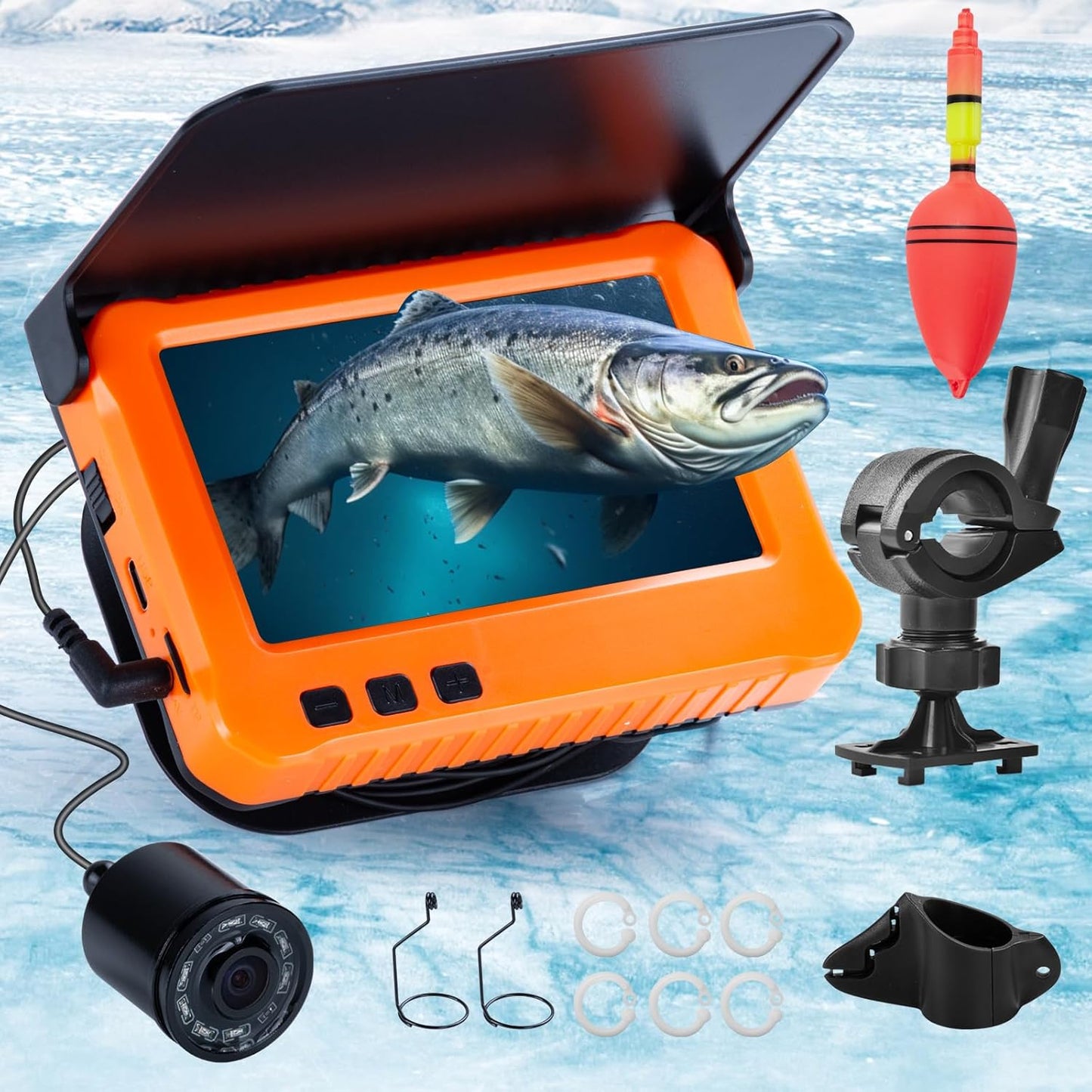 5 IPS Fish Finder Camera: Night Vision, Wide Angle, Waterproof
