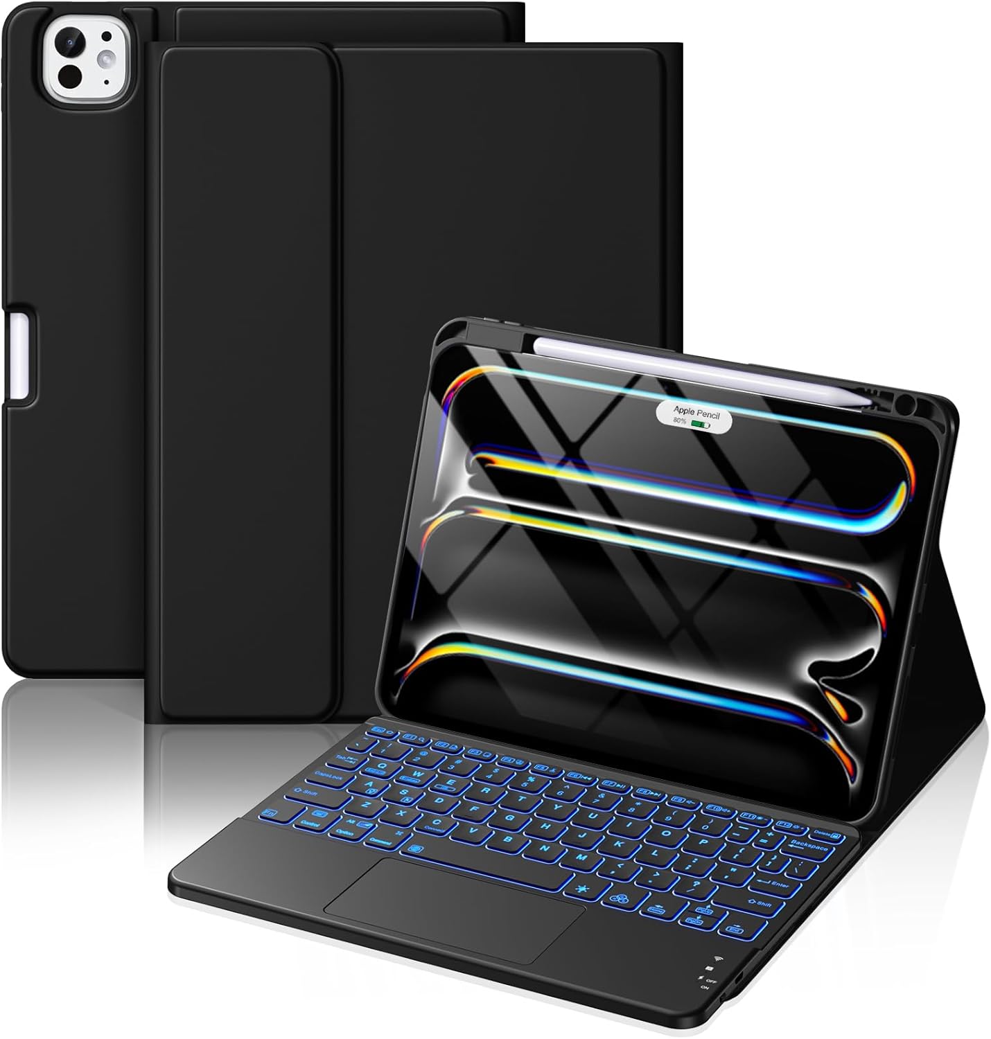Magnetic Wireless Detachable Keyboard Case for iPad Pro 11 in Black