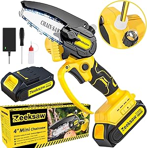 Mini Chainsaw Cordless with Oiler for Easy Tree Trimming