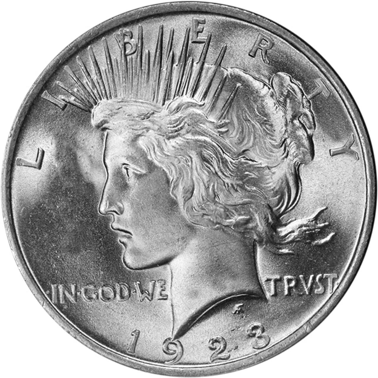 1923 P Silver Peace Dollar Uncirculated Coin from US Mint