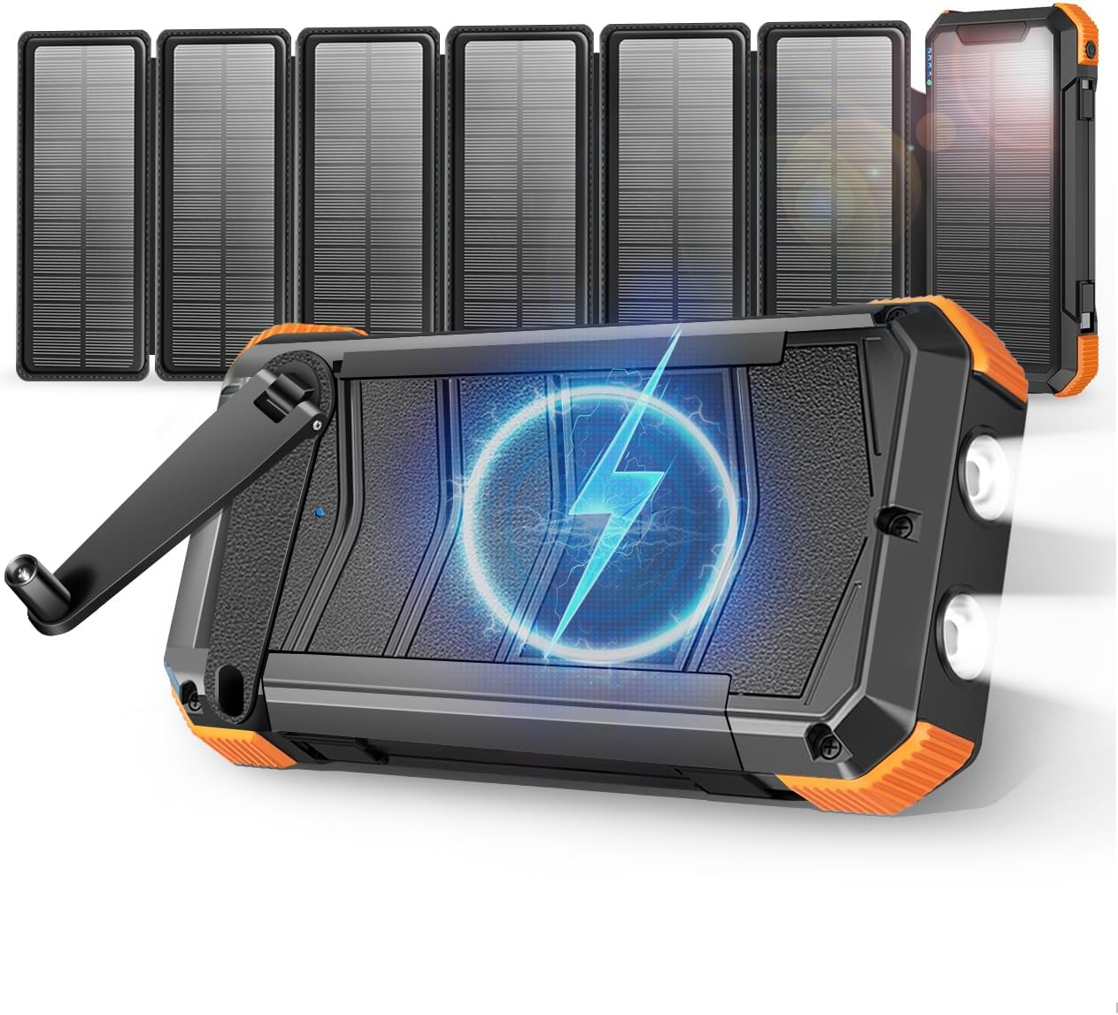 Portable Solar Charger with 7 Panels for Fast Charging Needs