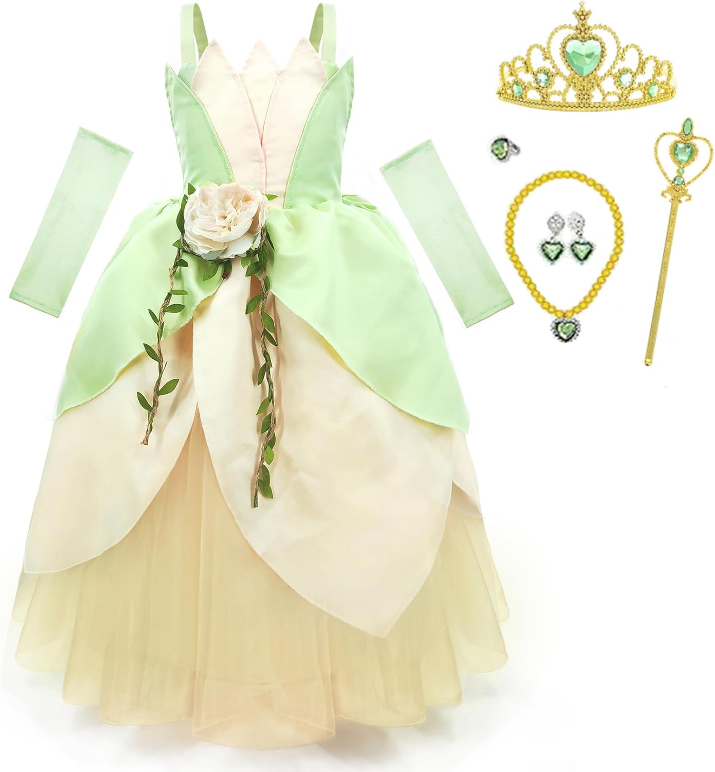 Princess Costume for Girls Fancy Fairy Dress Up Toddler Green