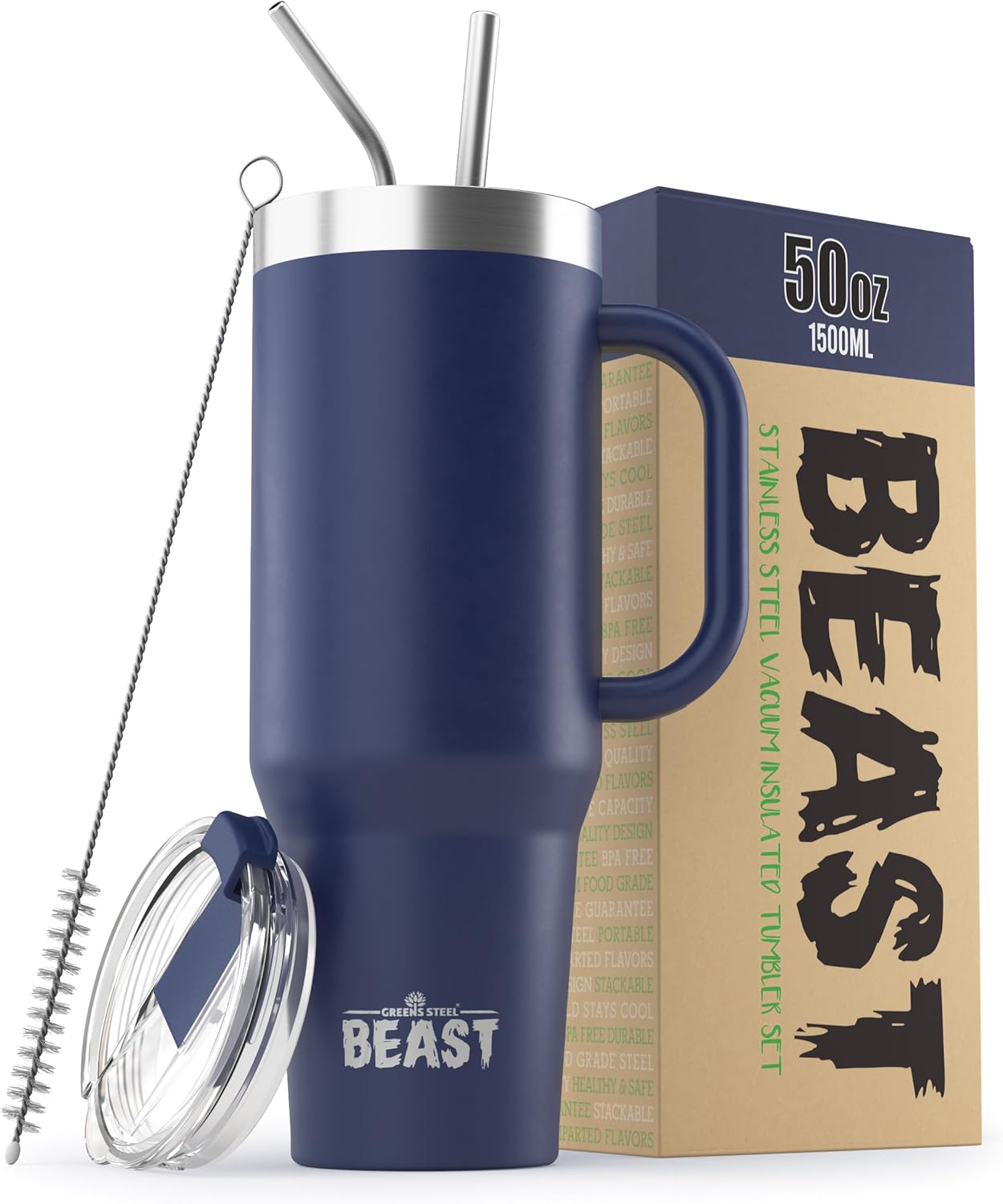 Beast 50 oz Tumbler Stainless Steel Vacuum Insulated Travel Flask