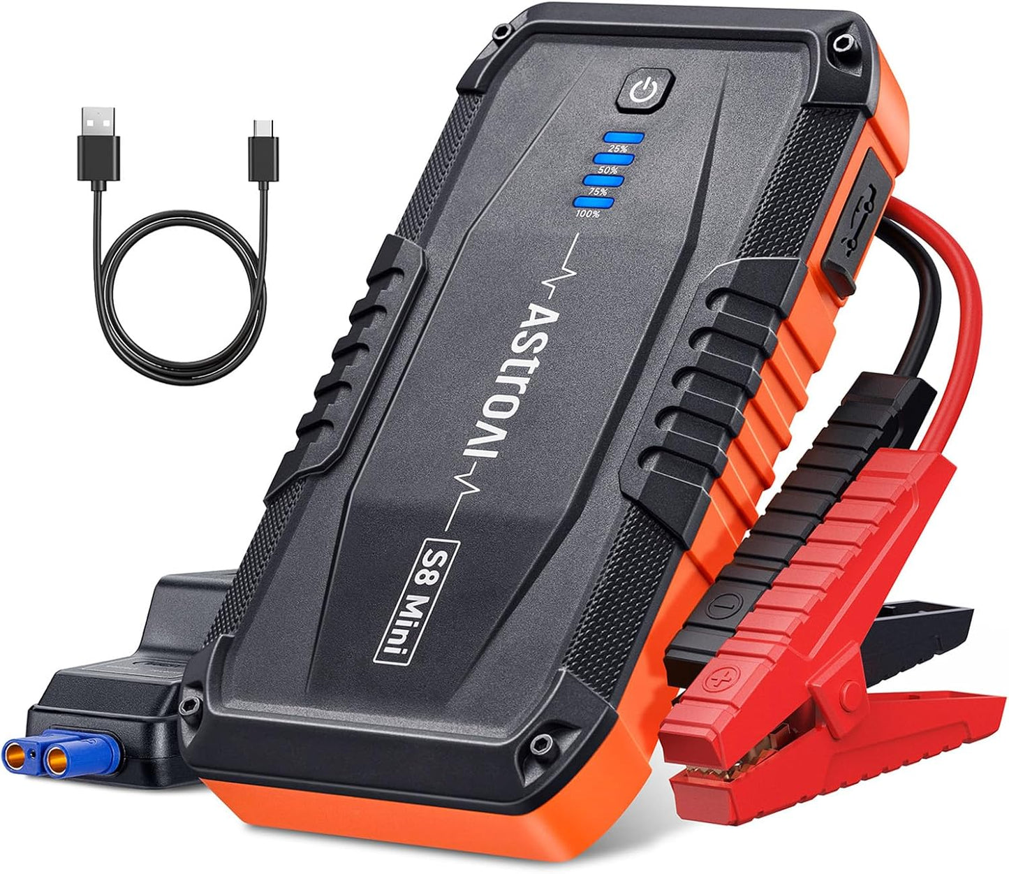 AstroAI S8 Mini Car Battery Jump Starter for 6.0L Gas Engines