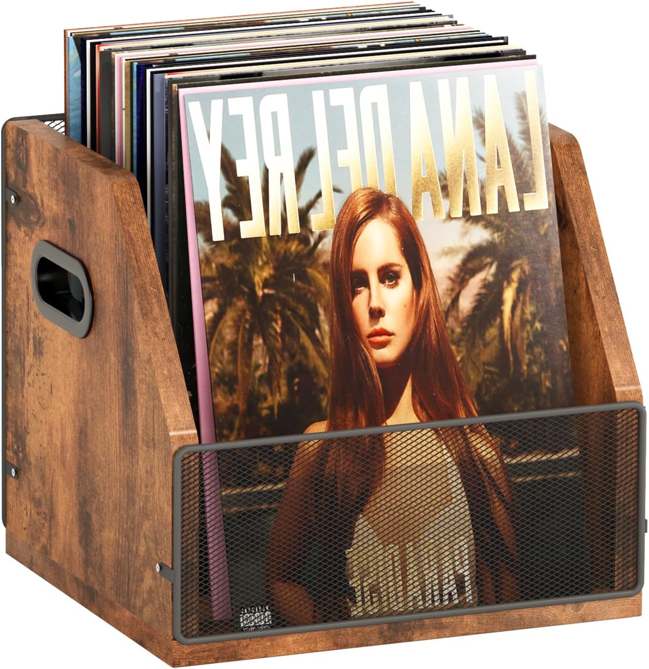 Homeiju Vinyl Record Storage Crate for 60 LPs - Sturdy Design