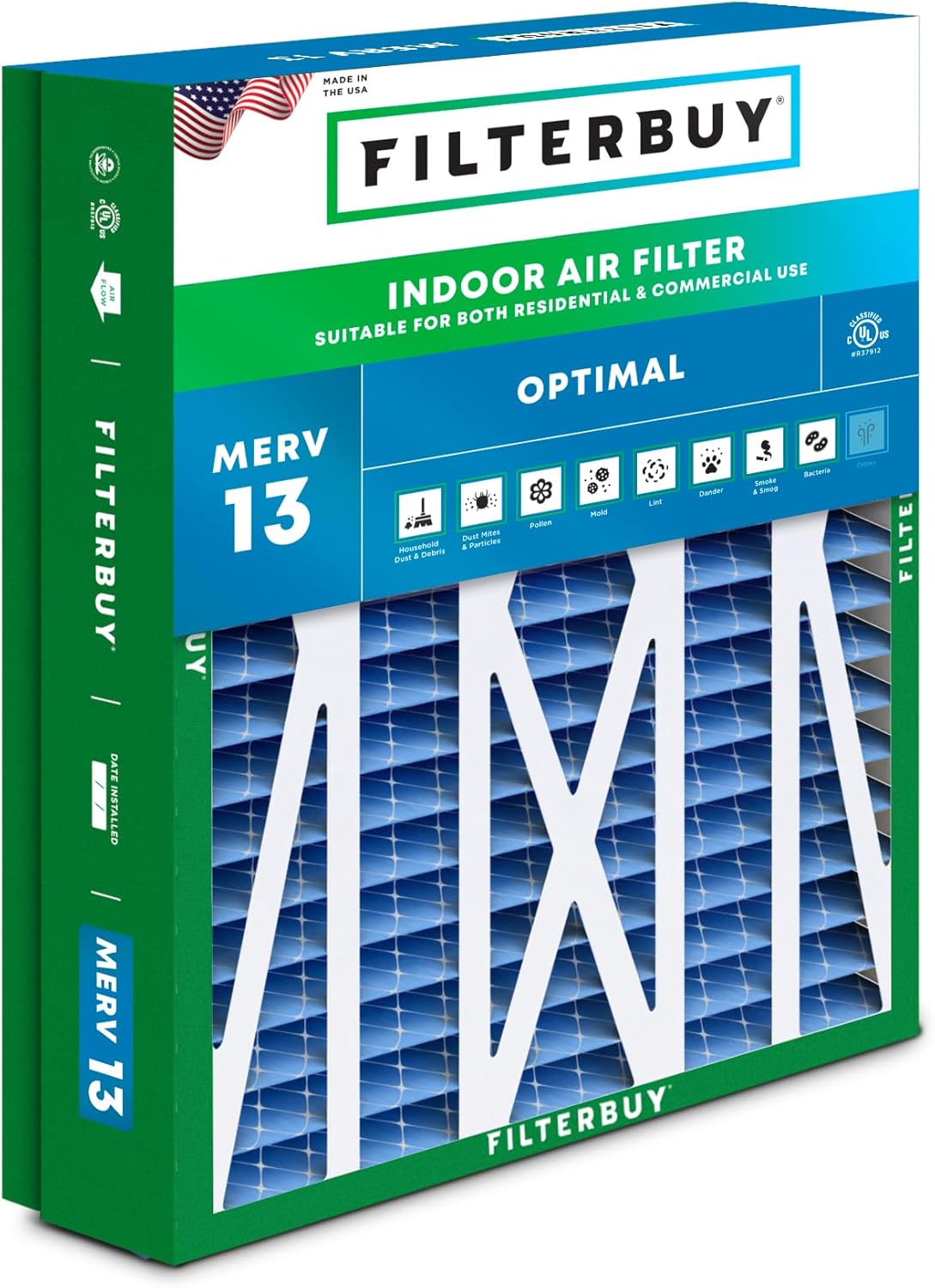 24.5x27x5 Air Filter MERV 13 for Optimal Smoke & Allergy Defense