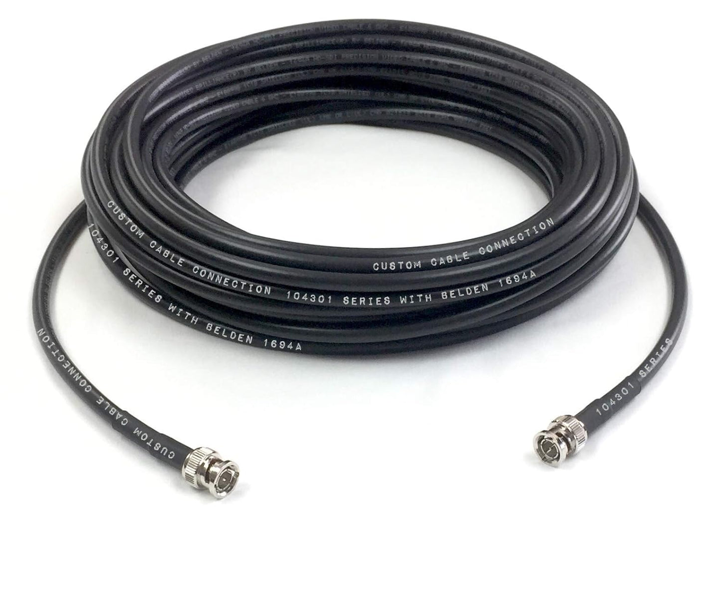 Custom Cable Connection 150 Foot Belden 1694A 6G HD-SDI Cable