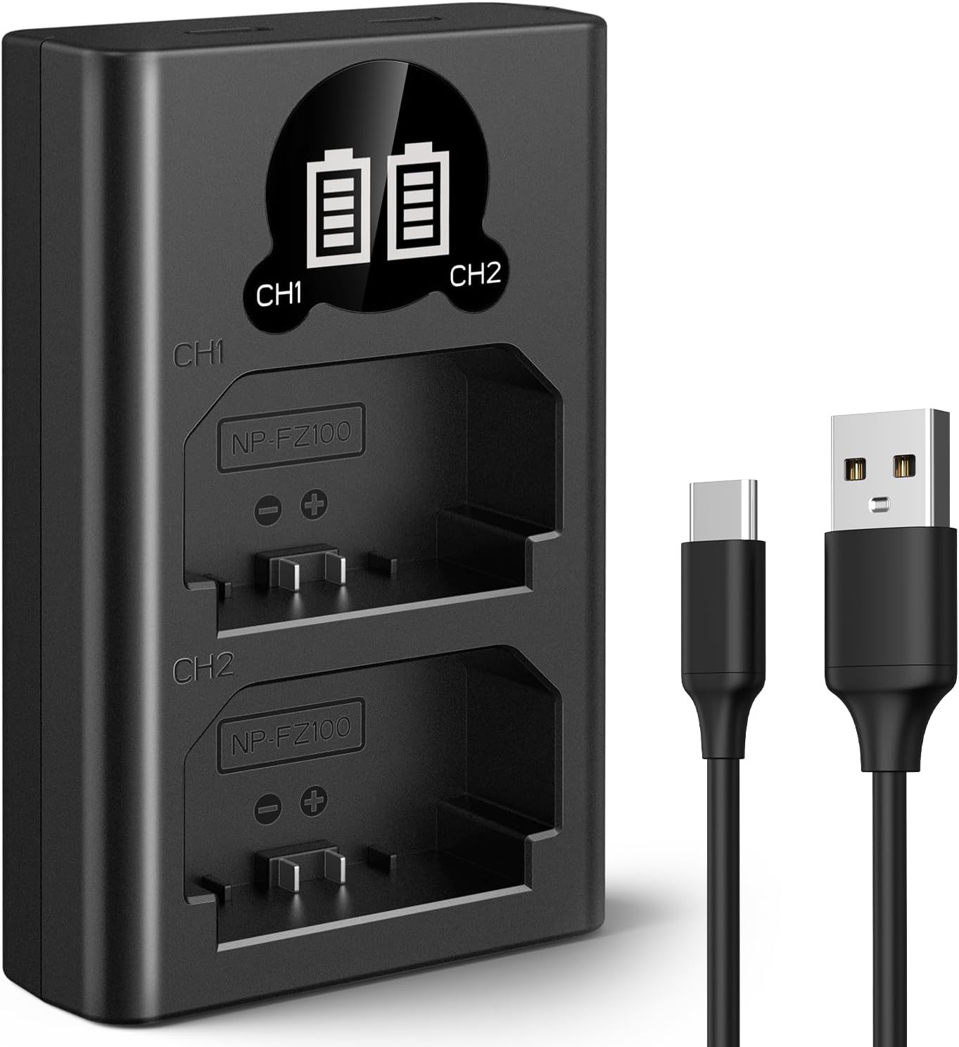 Fast Charging Dual-Slot NP-FZ100 Charger by K&F Concept