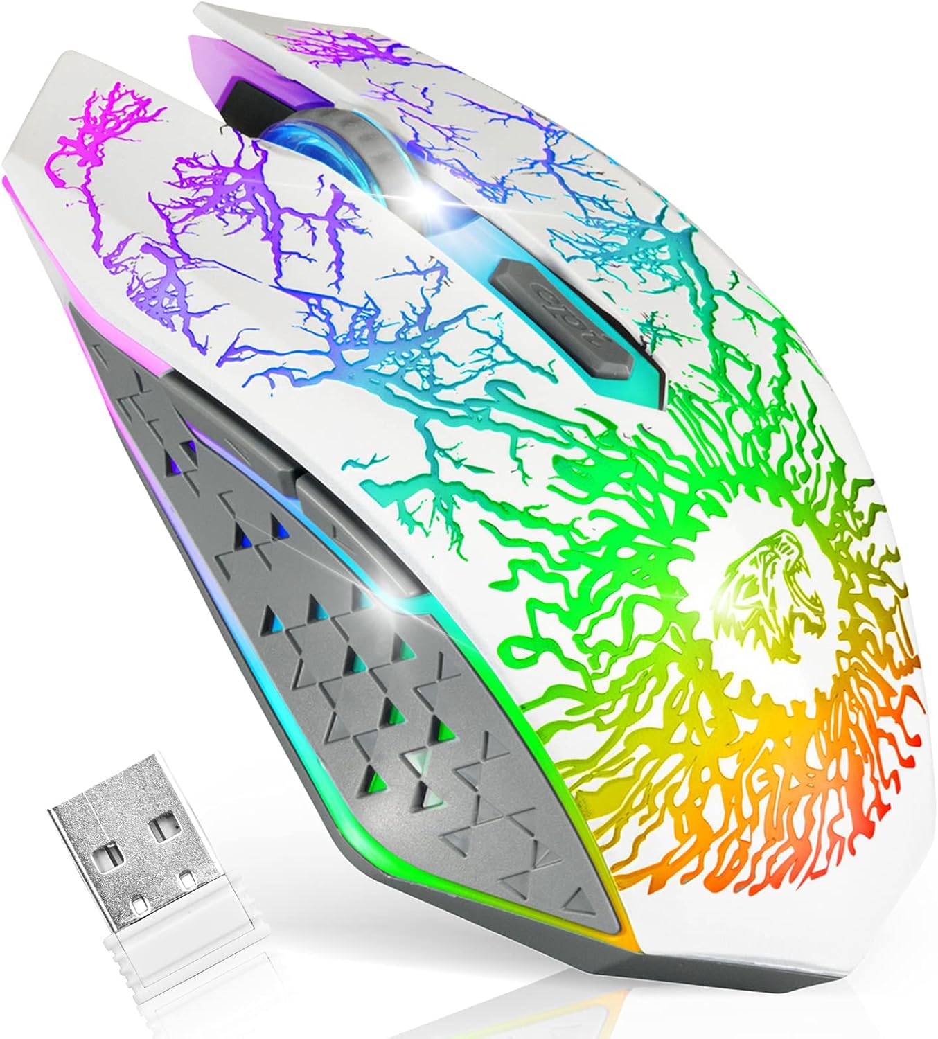 Silent Rechargeable Wireless Gaming Mouse - Enhanced Control