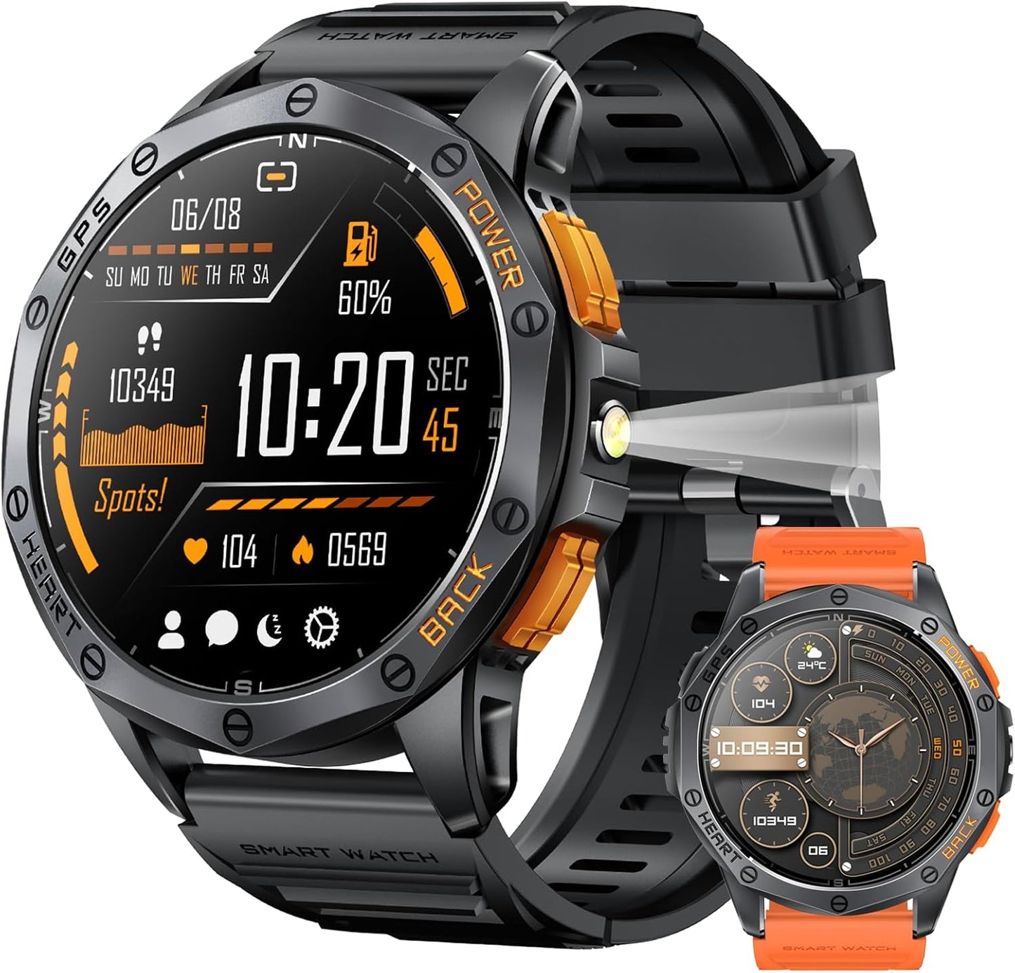 Rugged GPS Smartwatch for Men | 170+ Sport Modes | Bluetooth Calls