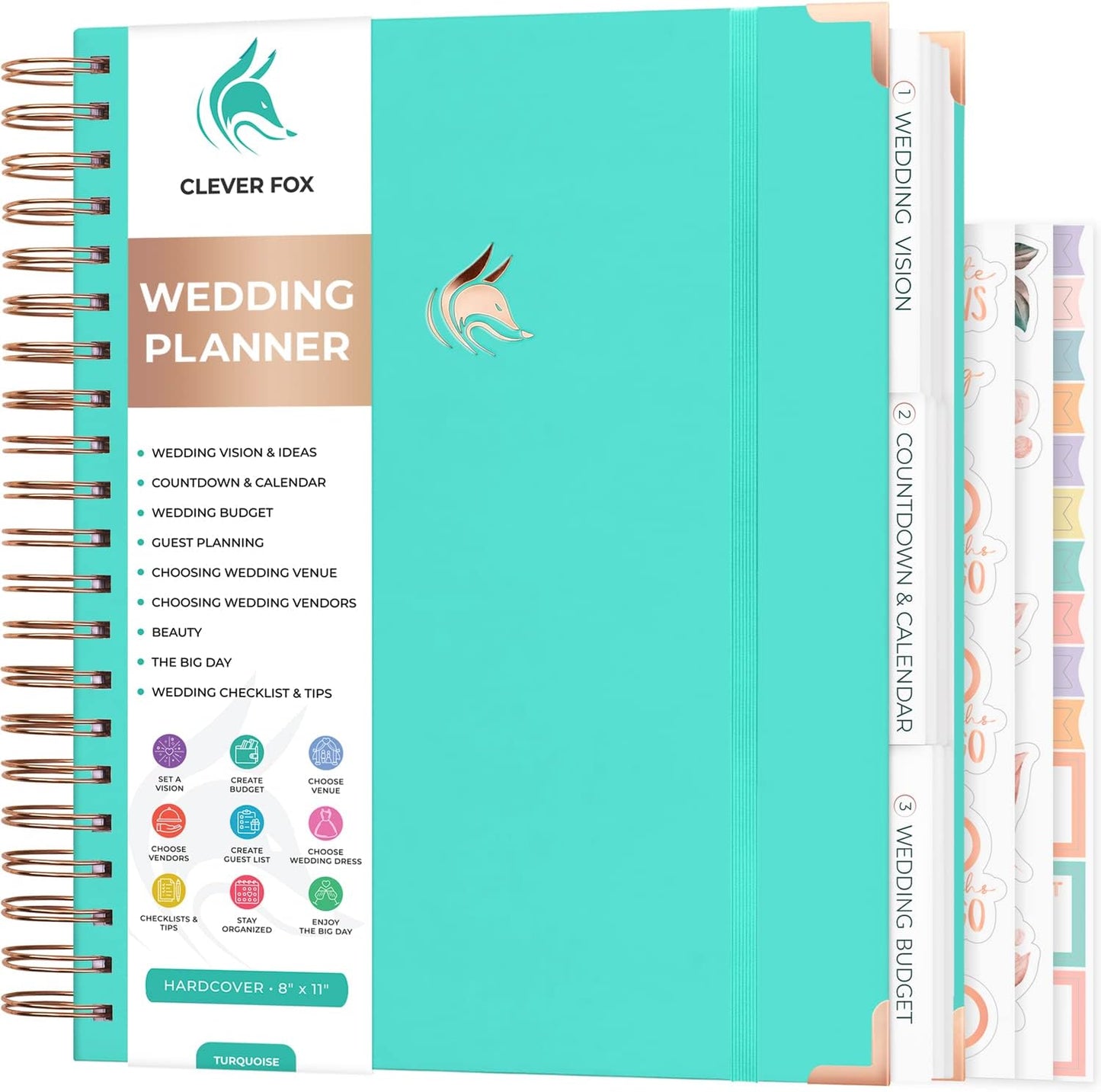 Clever Fox Wedding Planner Notebook Organizer for Brides