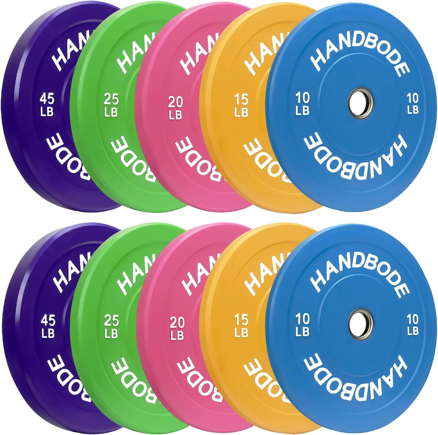 Colored Bumper Weight Plates Set for Home Gym Training