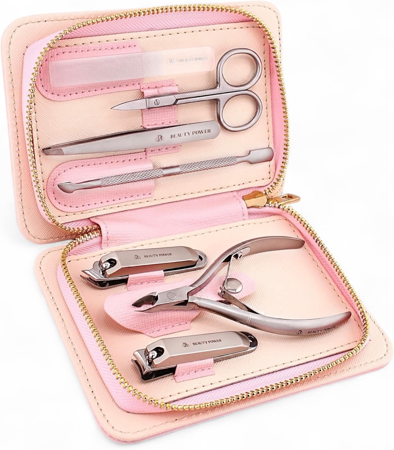 7-in-1 Manicure Pedicure Set with Ultra Sharp Stainless Steel Tools