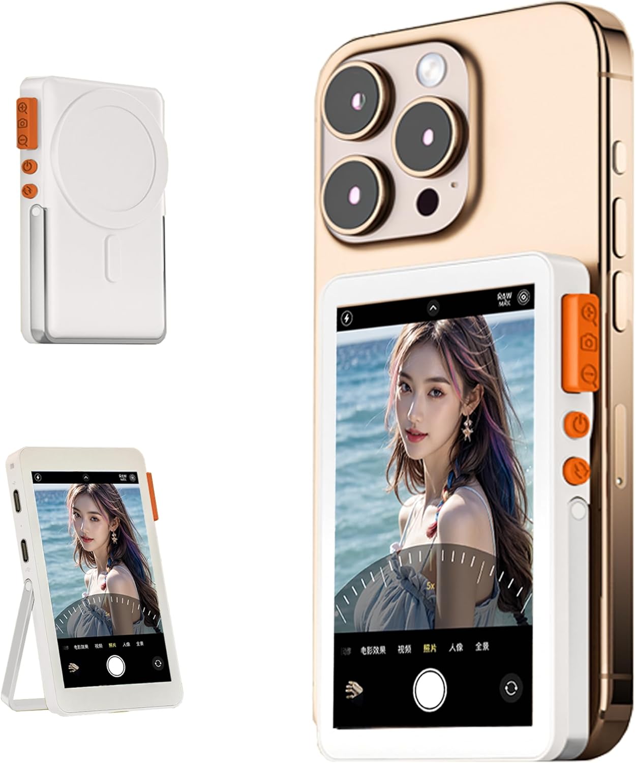 Phone Vlog Selfie Monitor Screen for iPhone & Android Users