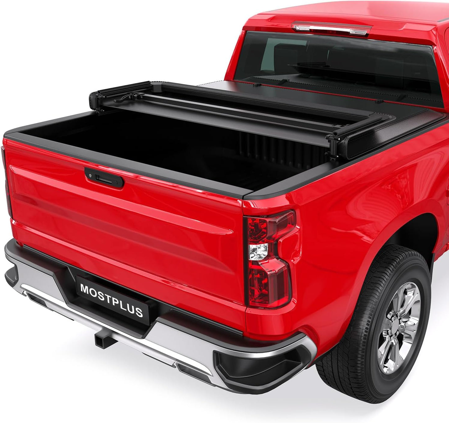 MOSTPLUS Tri Fold Soft Truck Bed Tonneau Cover for Silverado