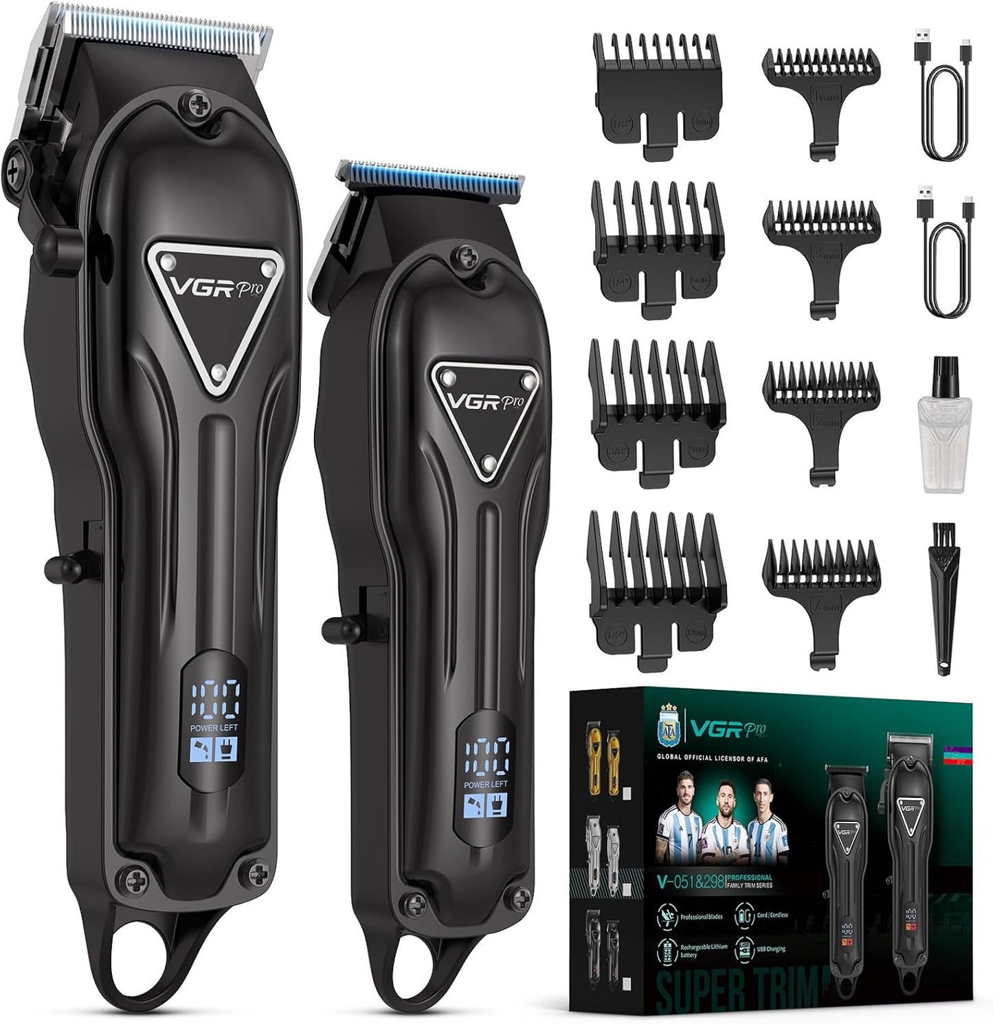 Electric Hair Clippers for Men - Cordless Clipper Set for Home