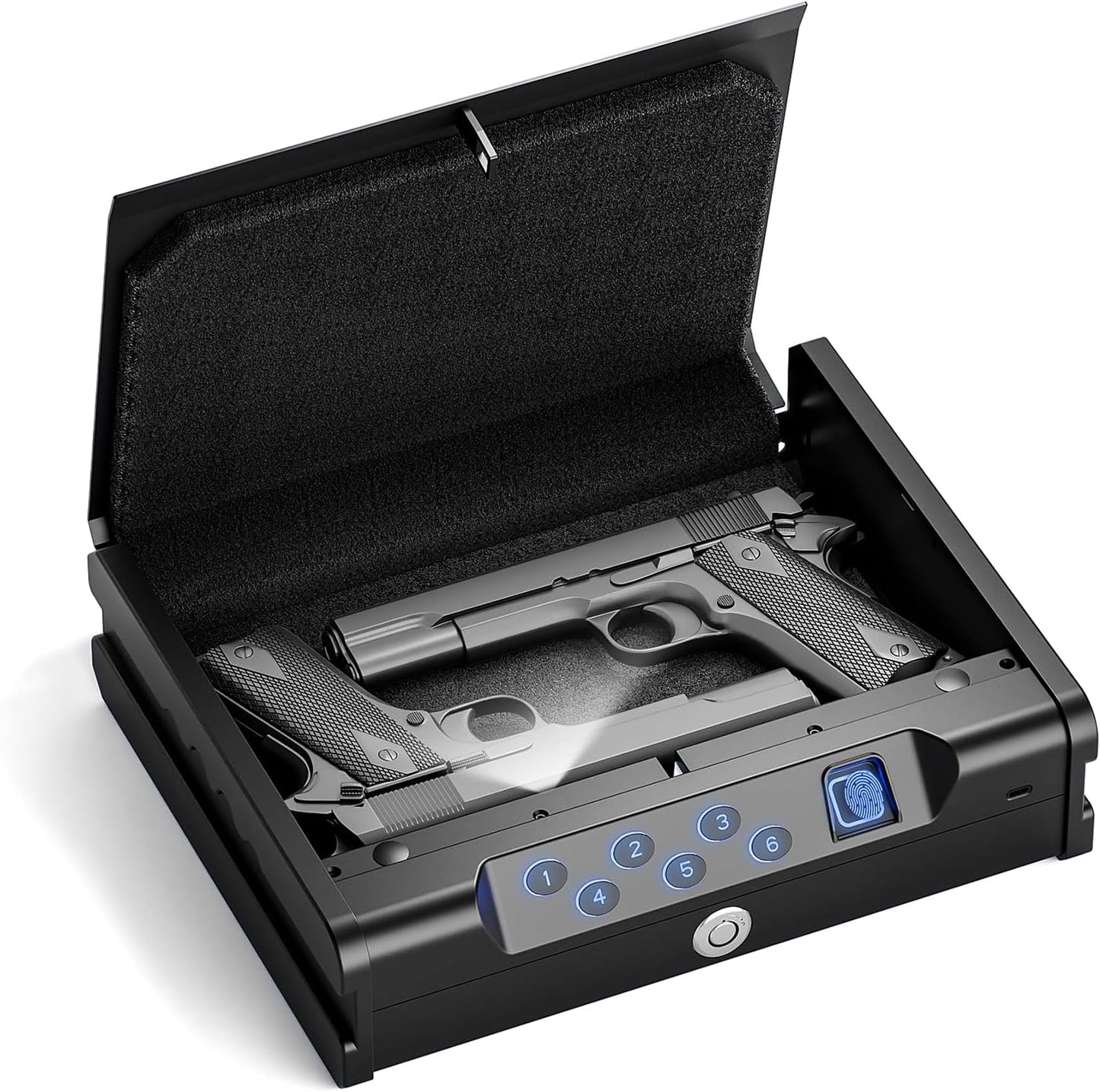 Biometric Gun Safe for Pistols with Quick Access Features