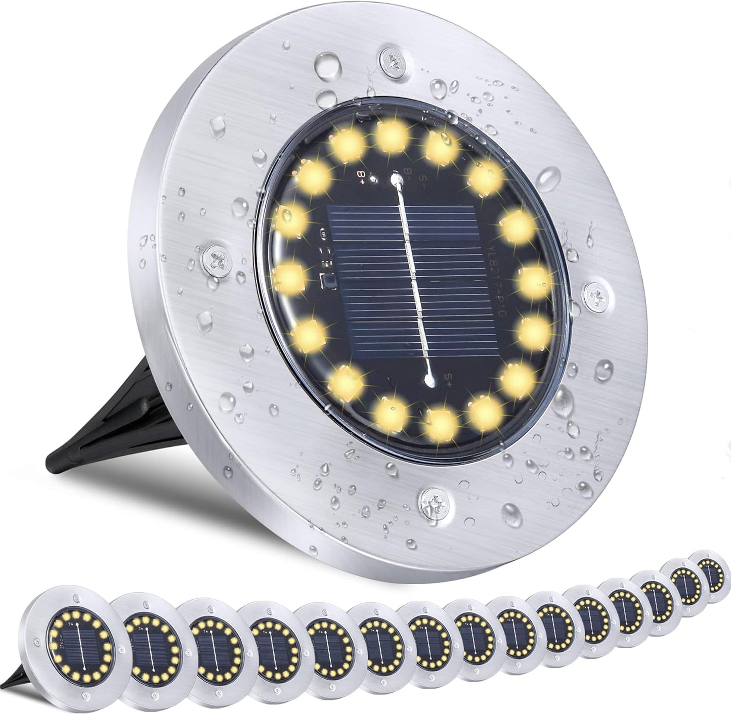 Solar Ground Lights with 16 LED for Outdoor Garden Pathway