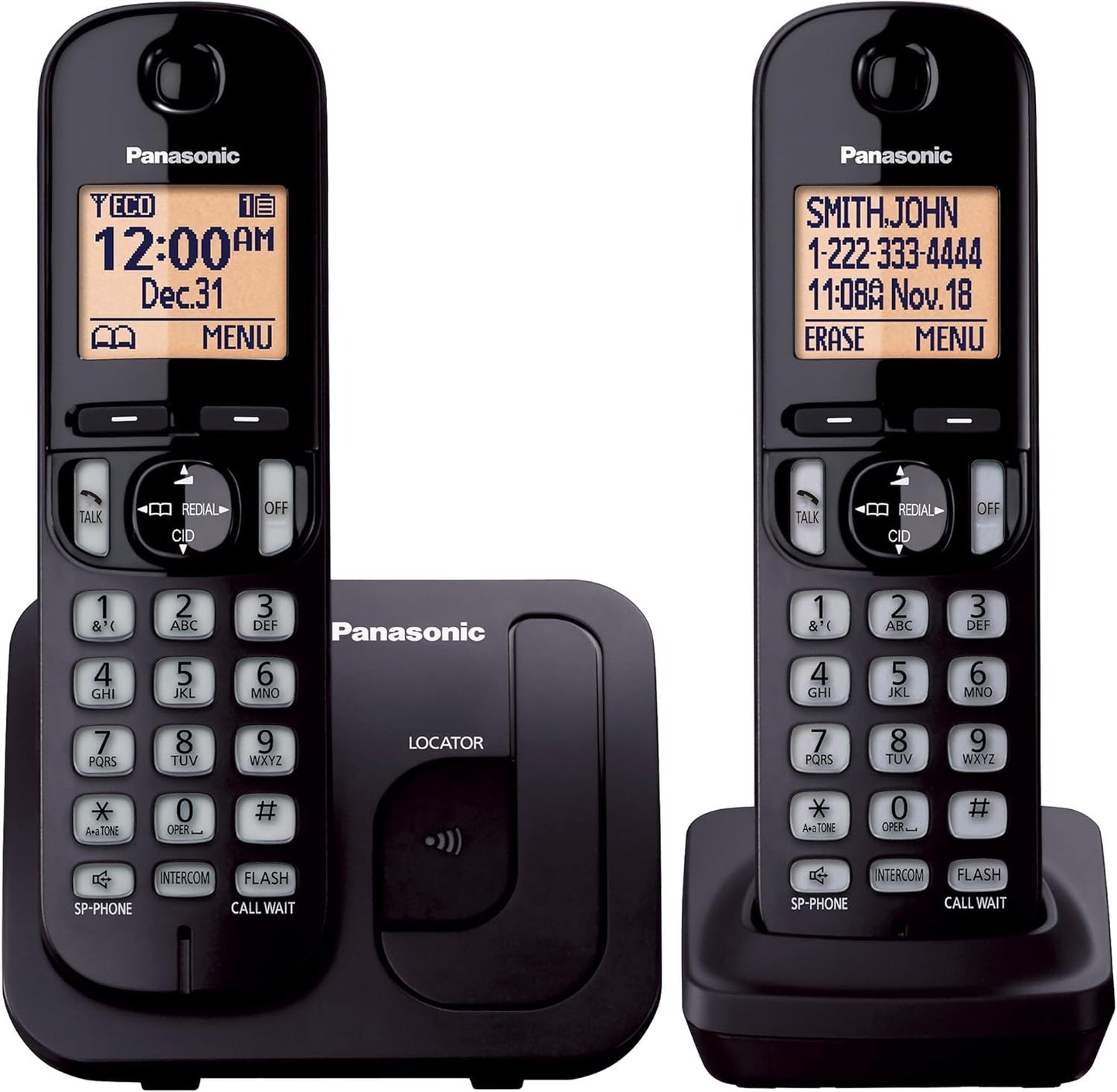 Panasonic Cordless Phone with 1.6in Display and Call Block Feature